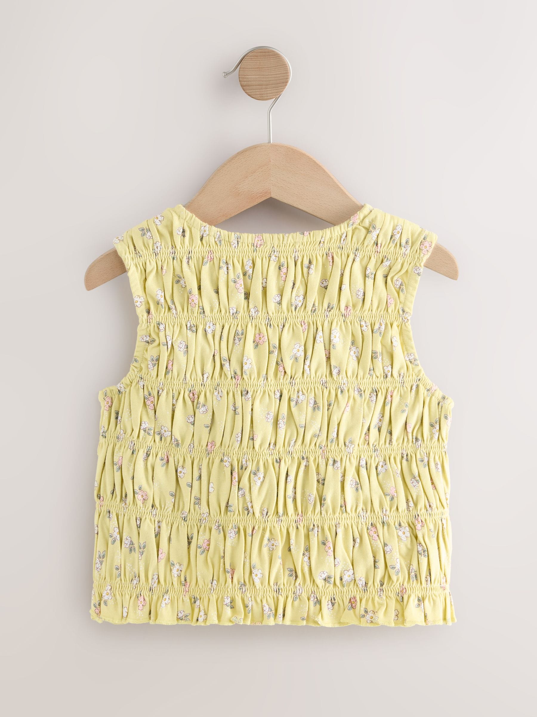 Ditsy Floral Shirred Peplum Vest (3-16yrs)