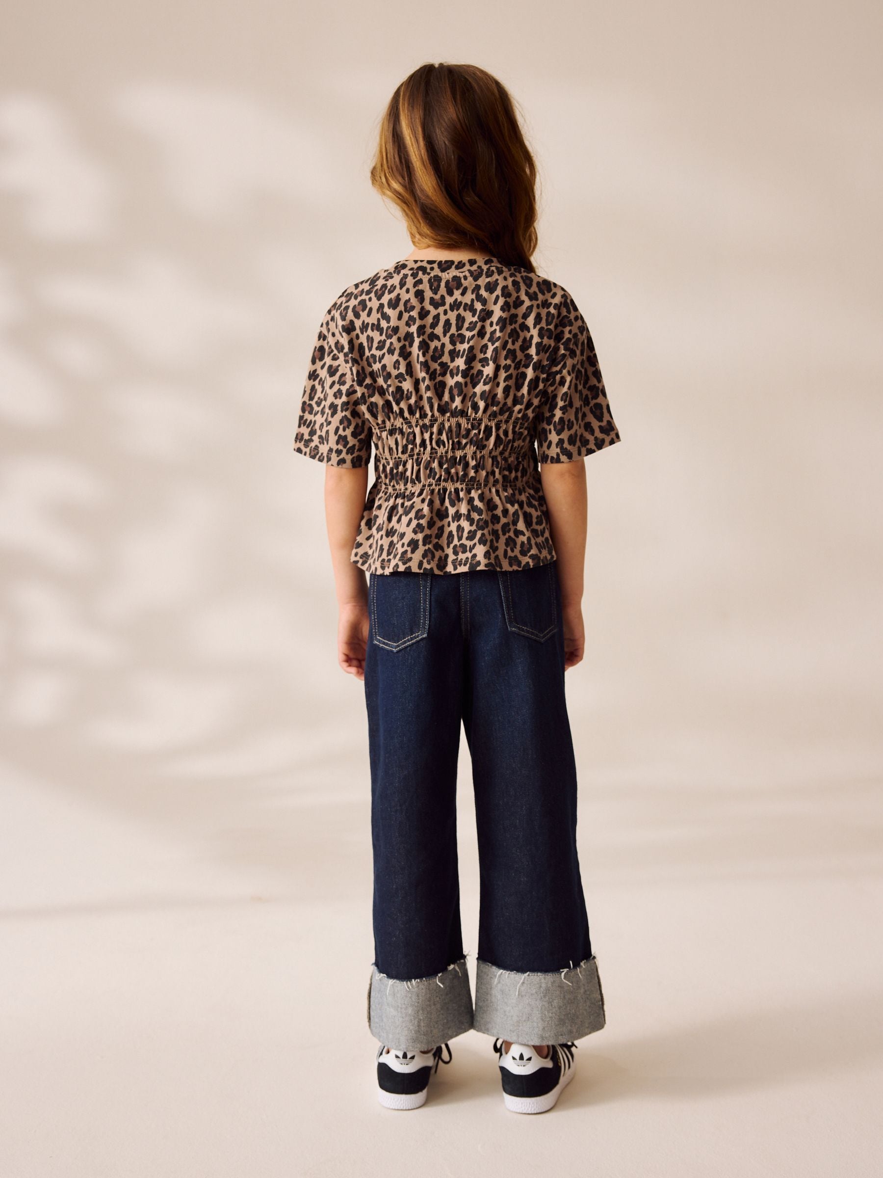 Leopard Shirred Waist T-Shirt (3-16yrs)
