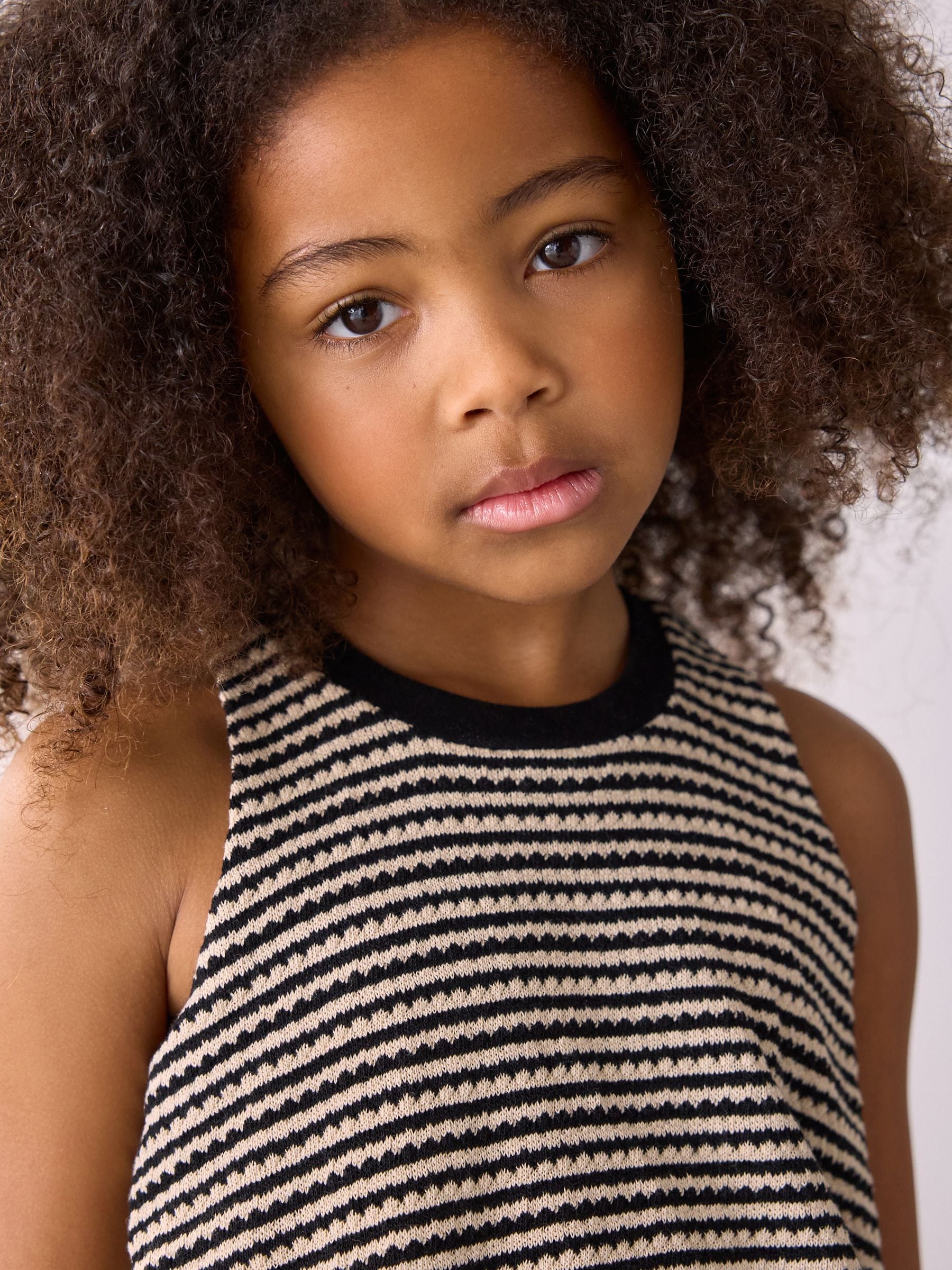 Black & White Puffball Crochet 100% Cotton Top and Shorts Set (3-16yrs)