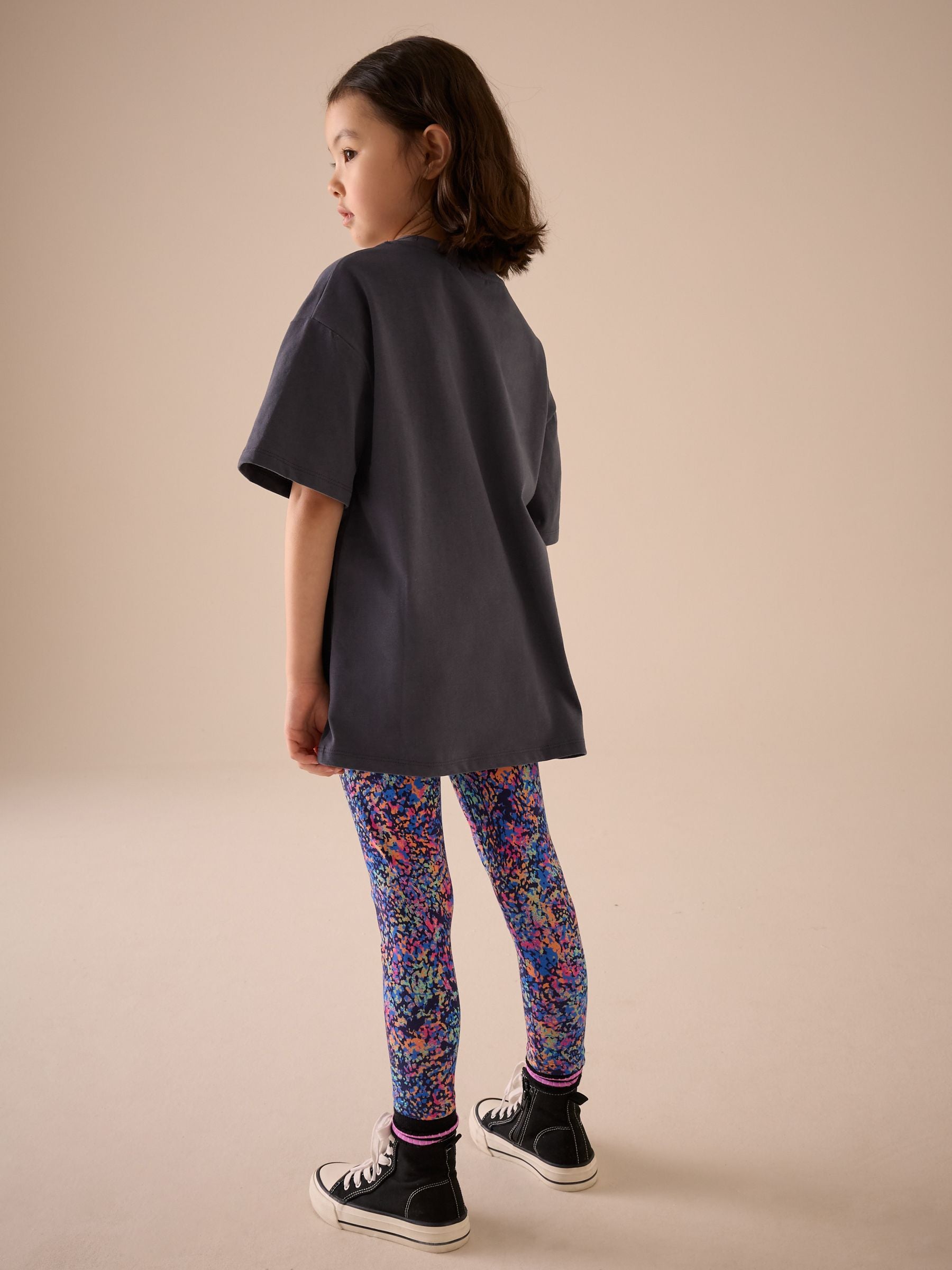Charcoal Grey Oversized 100% Cotton Disney Lilo and Stitch License T-Shirt (3-16yrs)
