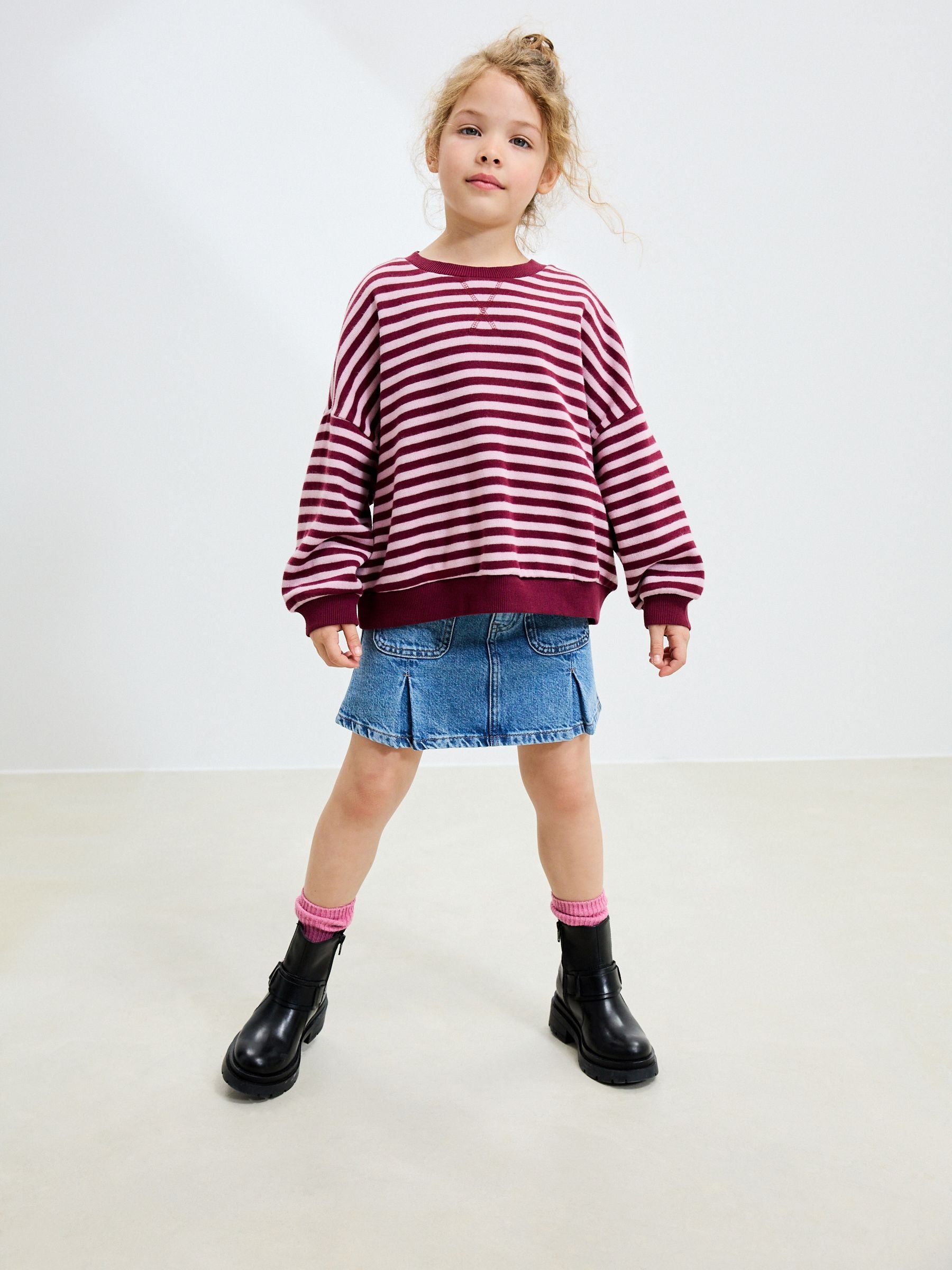 Mid Blue Denim Pocket Denim Skirt (3-16yrs)