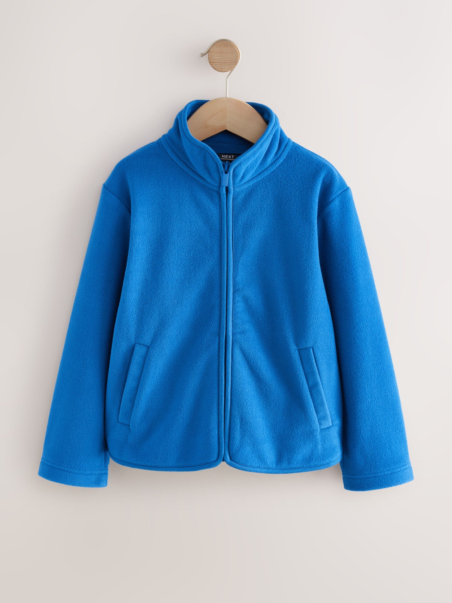 Blue Zip-Up Fleece Jacket With Pockets (3-16yrs)