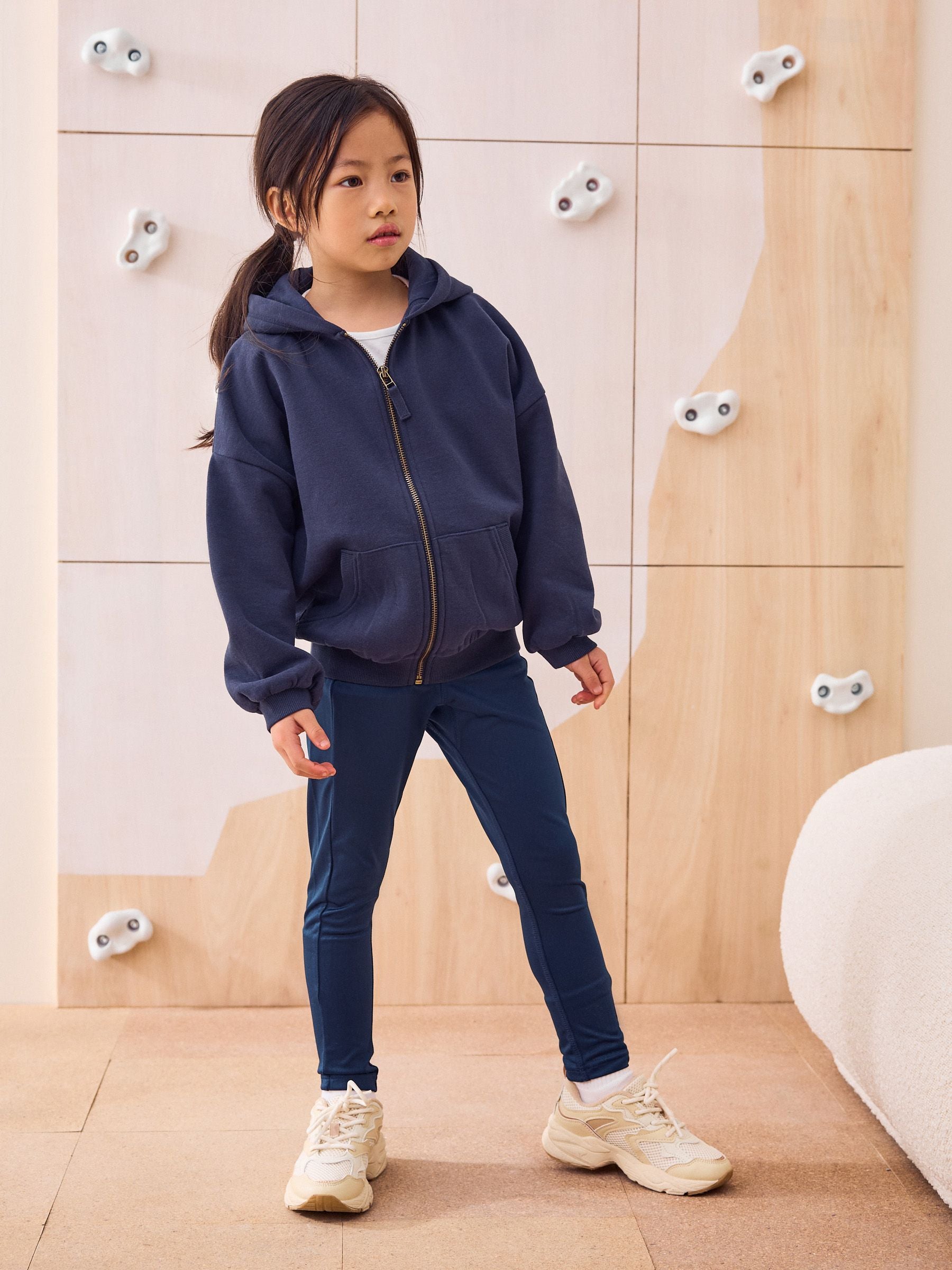 Navy Cotton Rich Zip Through Sports Hoodie (3-16yrs)