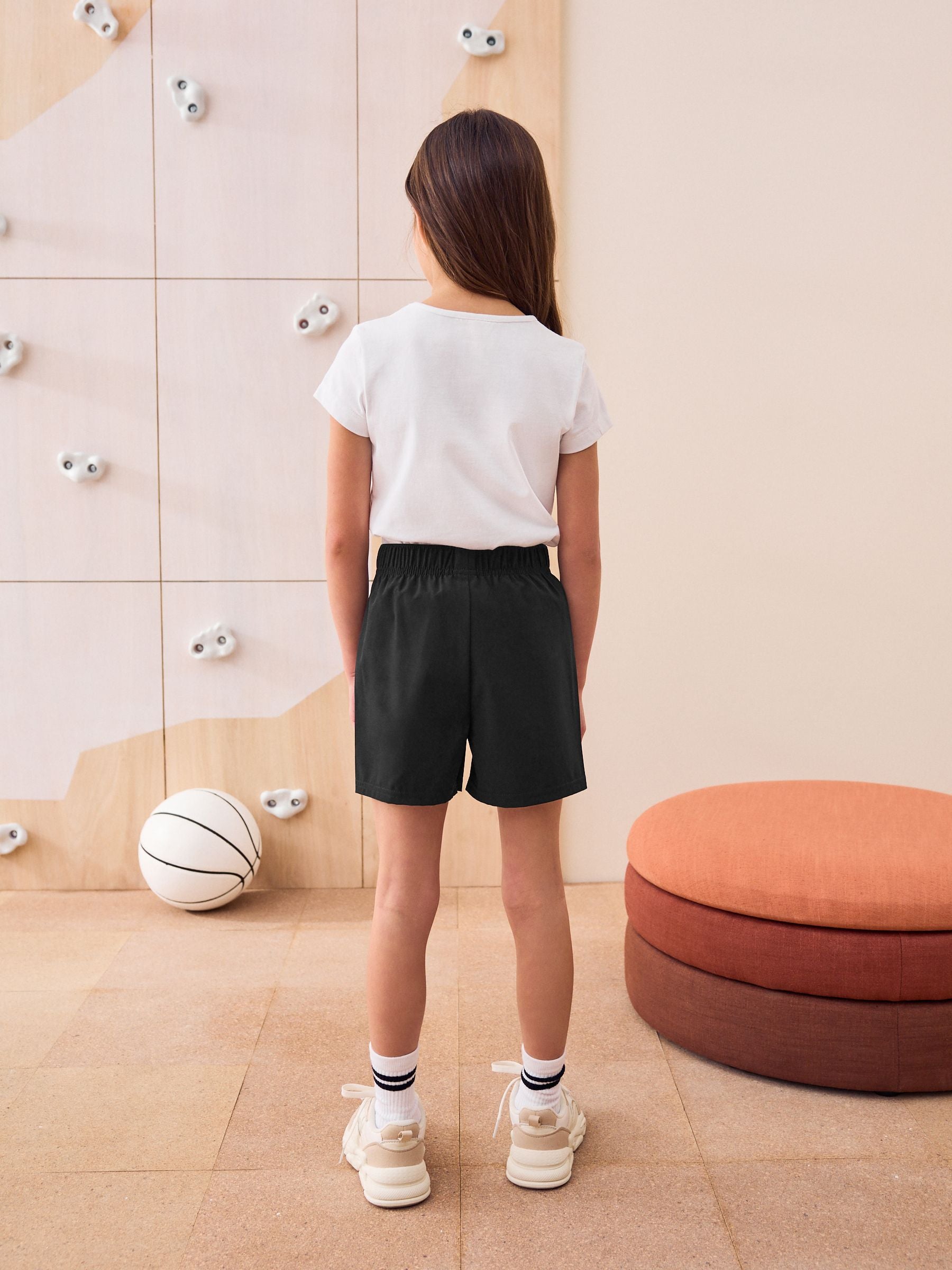 Black PE Sports Shorts (3-16yrs)