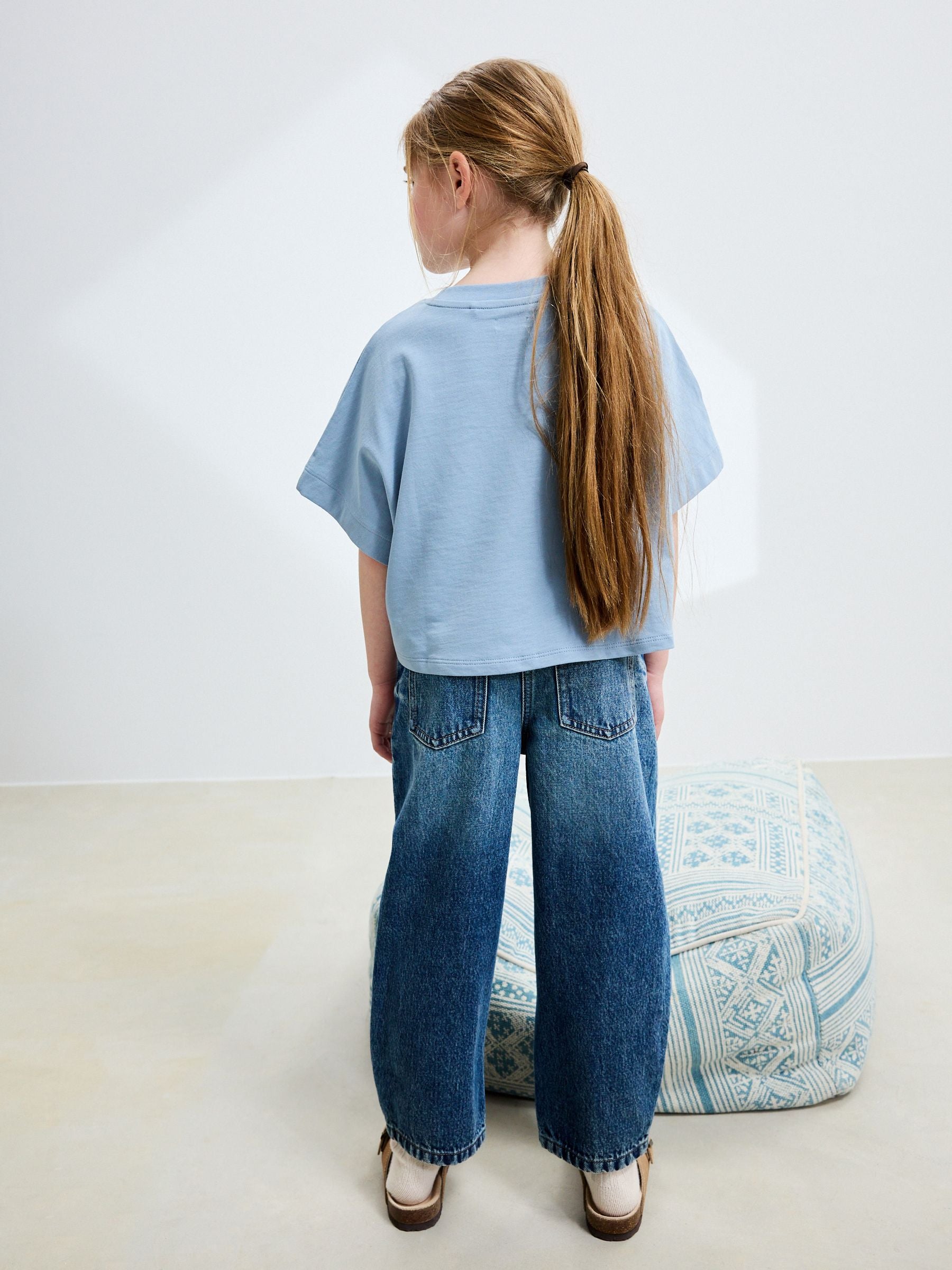 Mid Blue Denim Barrel Jeans (3-16yrs)