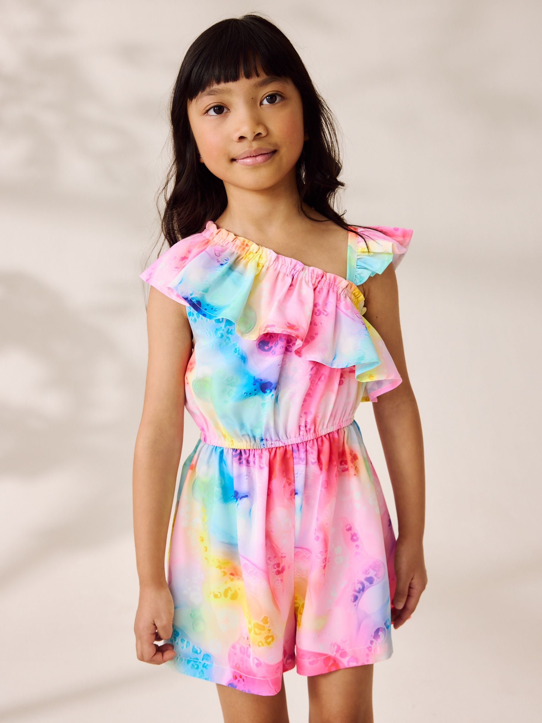 Rainbow Frill Shoulder Playsuit (3-16yrs)