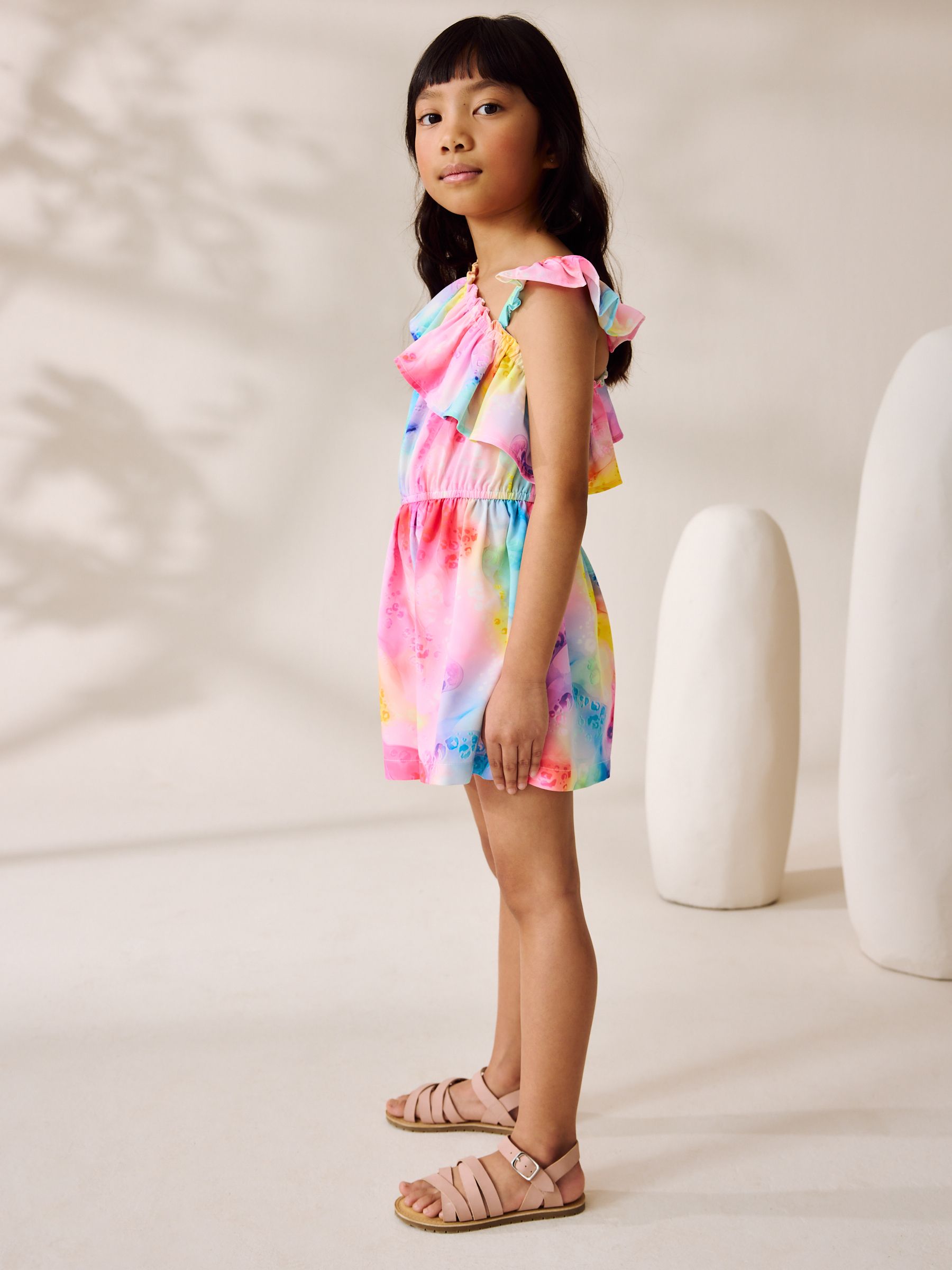 Rainbow Frill Shoulder Playsuit (3-16yrs)