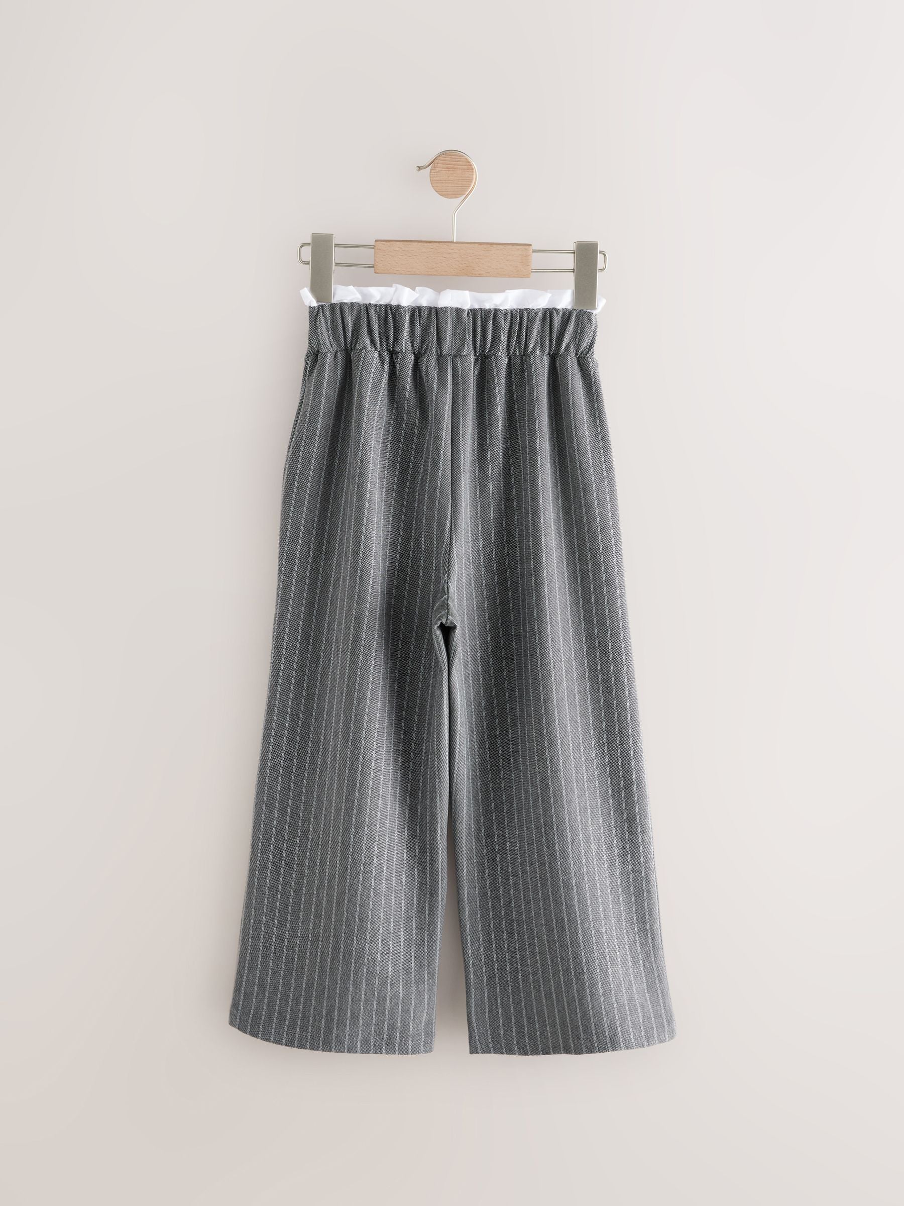Grey Paperbag Detail Stripe Trousers (3-16yrs)
