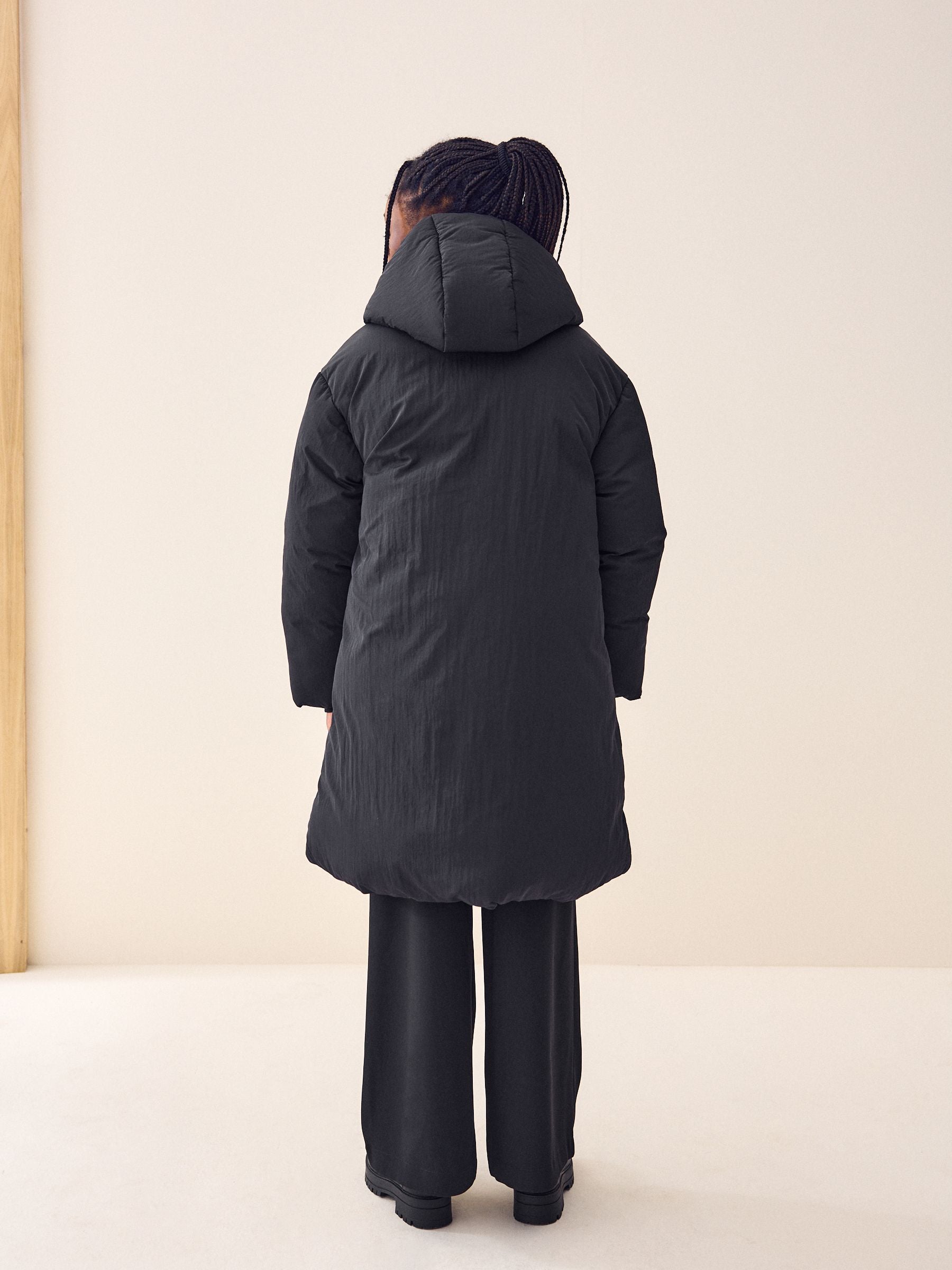 Black Shower Resistant Duvet Padded Coat (3-16yrs)