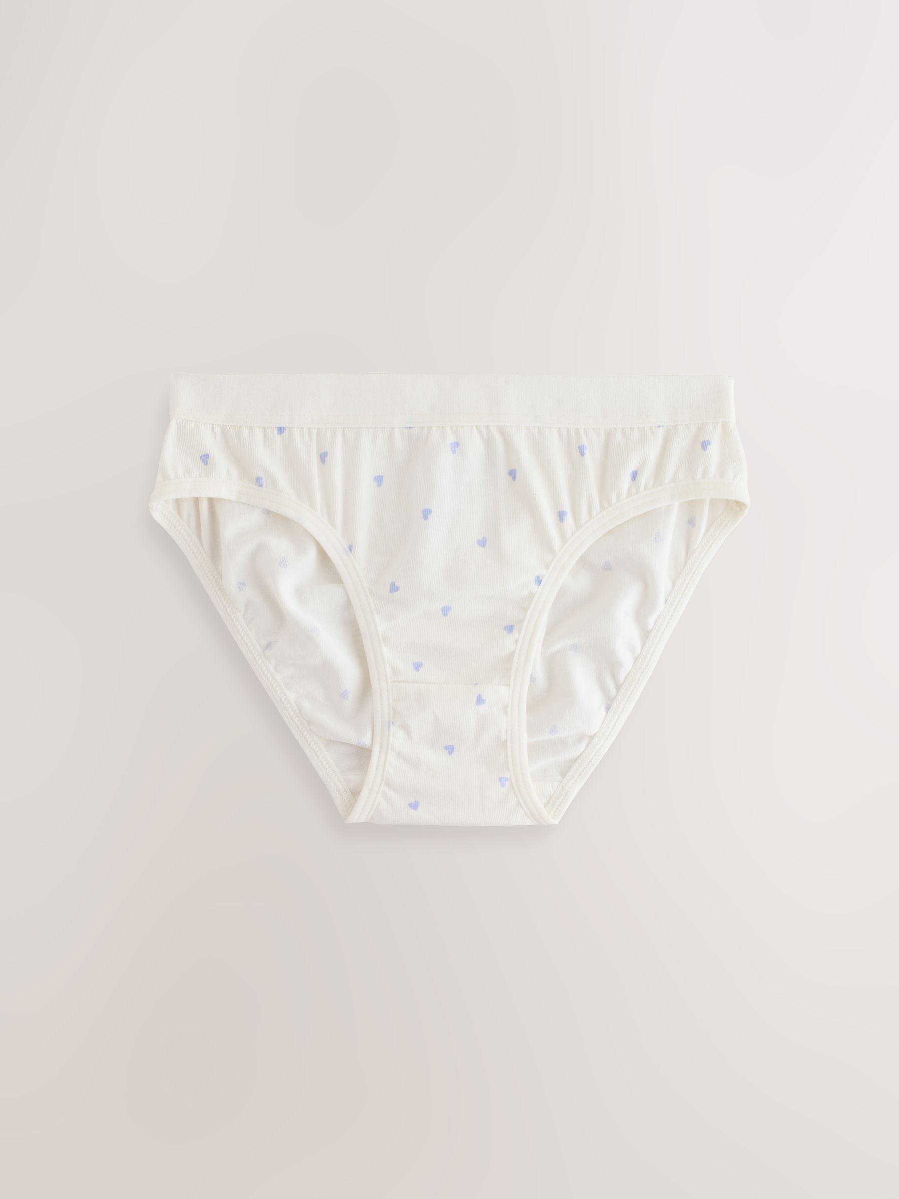 White/Pink ditsy print bikini brief 5 pack (5-16yrs)
