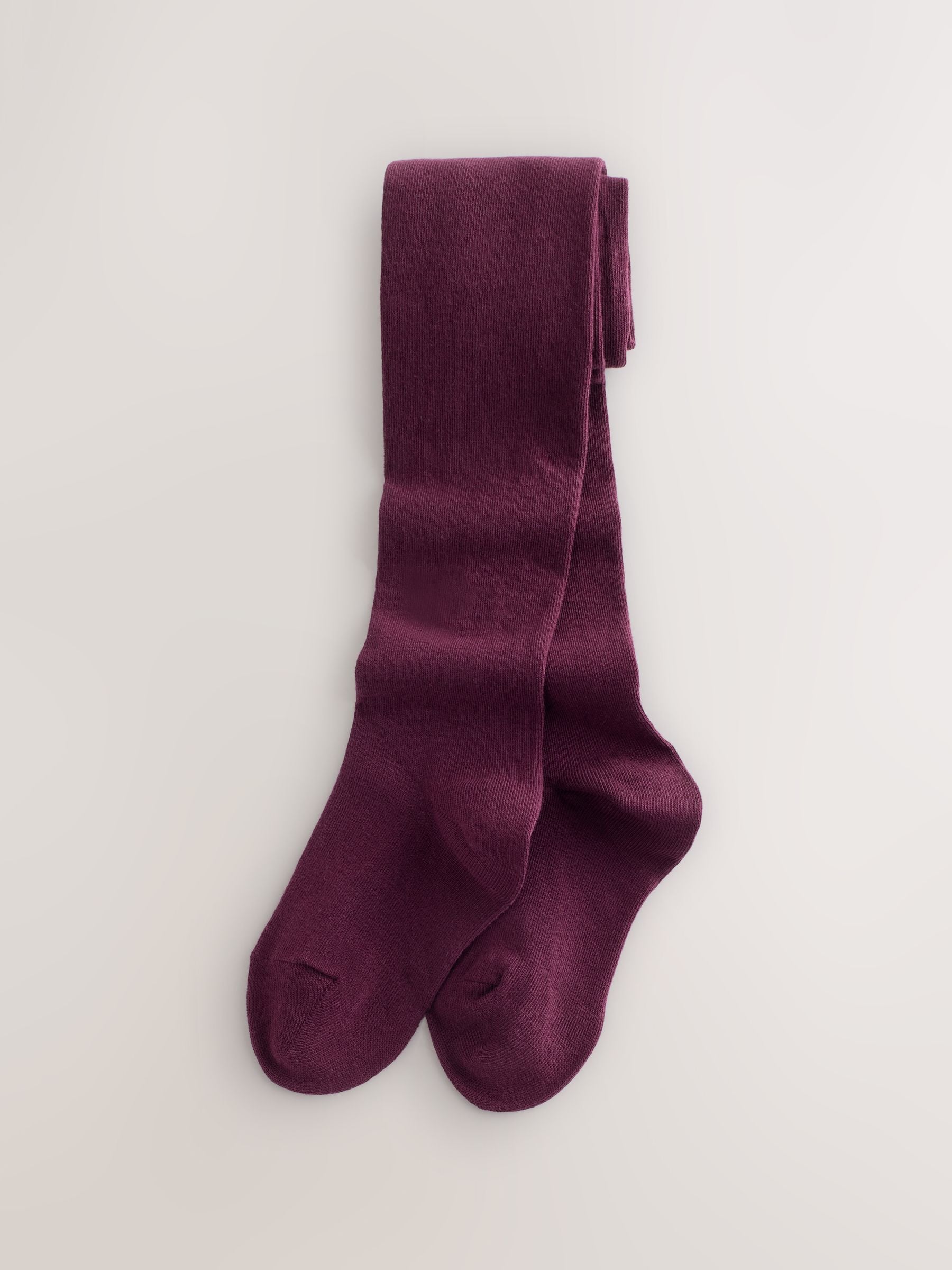 Plum Red Pink and Black 3 Pack Cotton Rich Tights