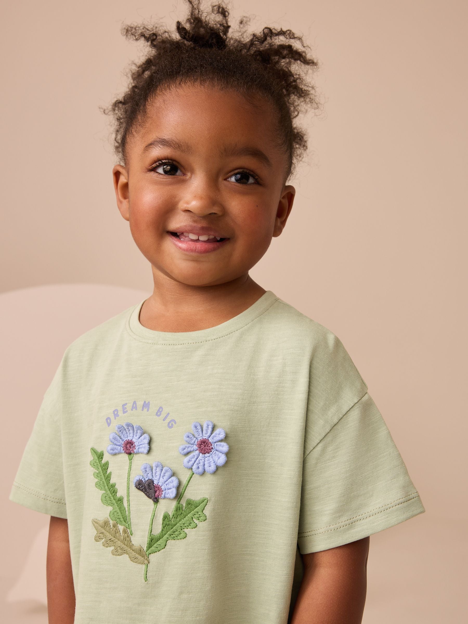 Green Flower Short Sleeve T-Shirt and Leggings Set (3mths-7yrs)