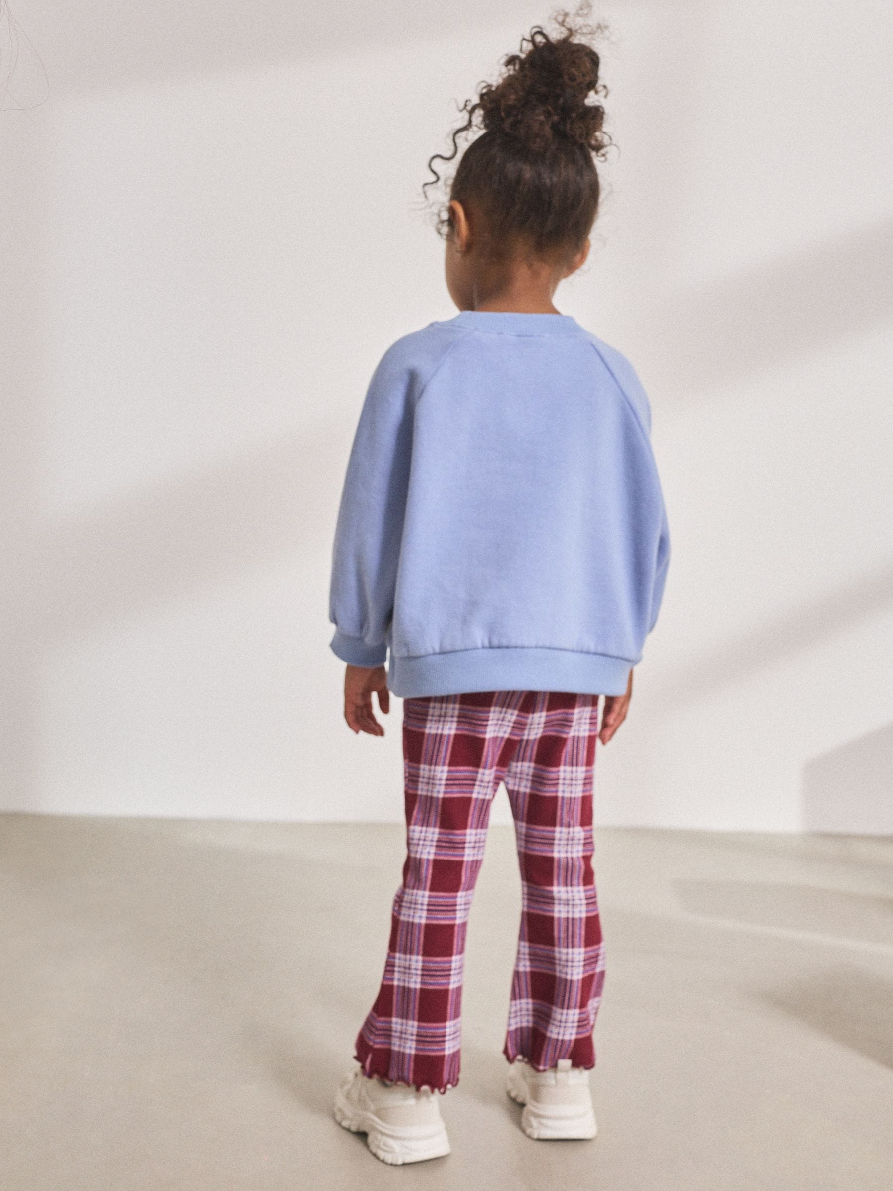 Burgundy Red Rib Flare Leggings (3mths-7yrs)
