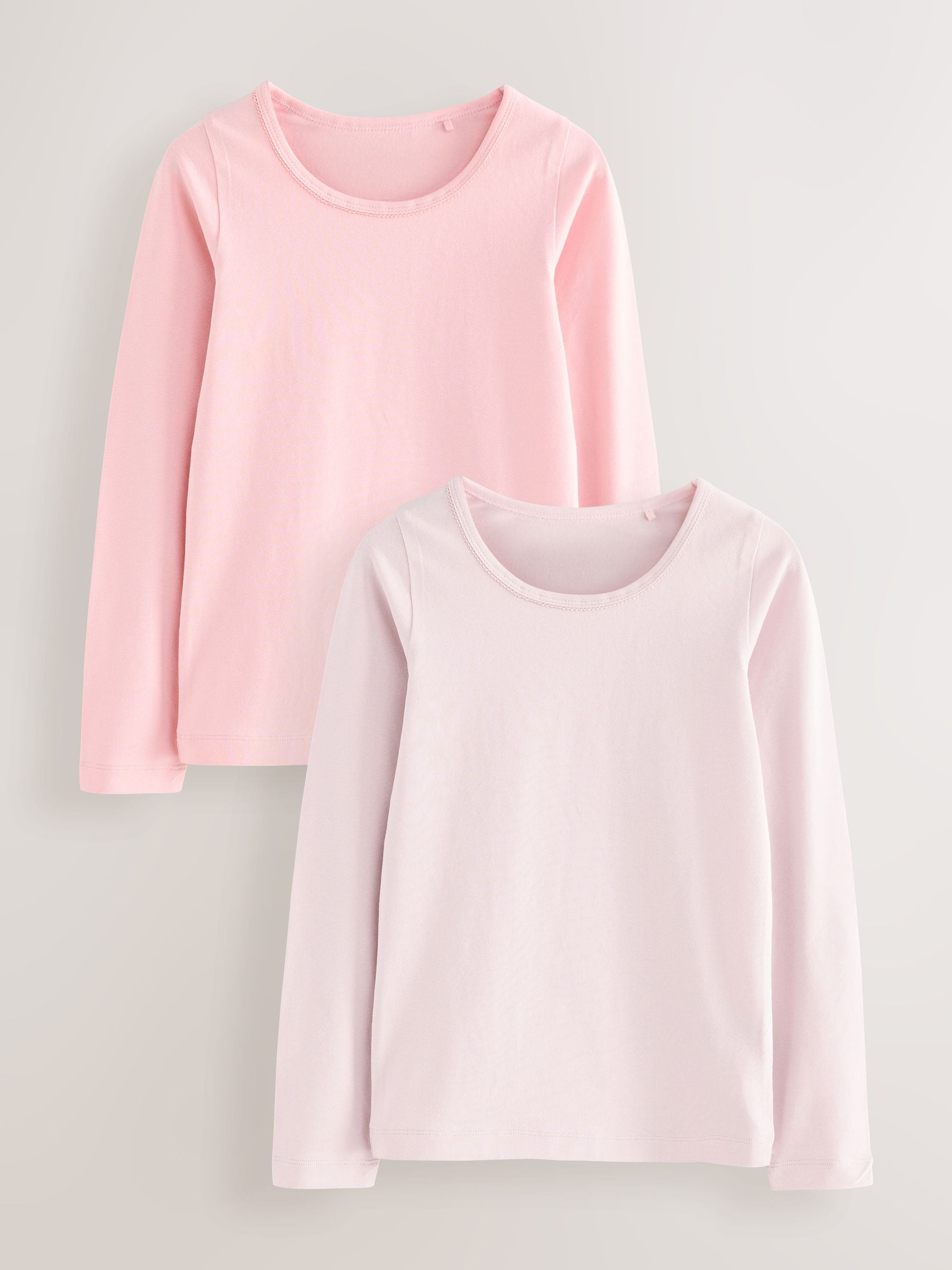 Pink Long Sleeve Vests 2 Pack (1.5-12yrs)
