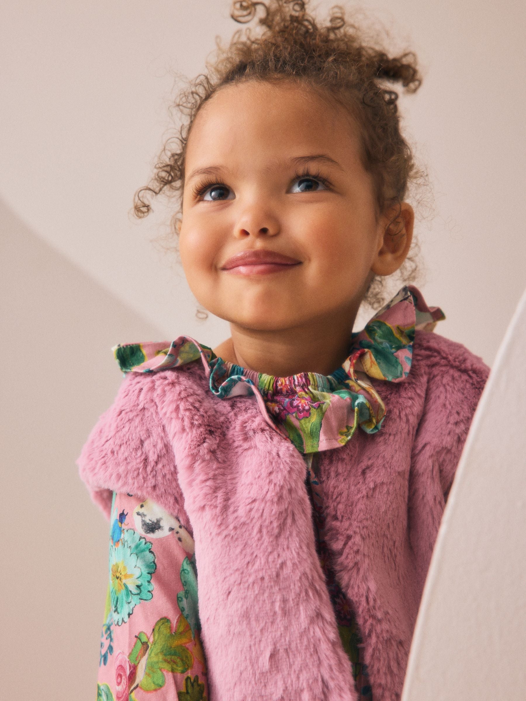Pink Floral Dress & Gilet 3 Piece Set (3mths-7yrs)