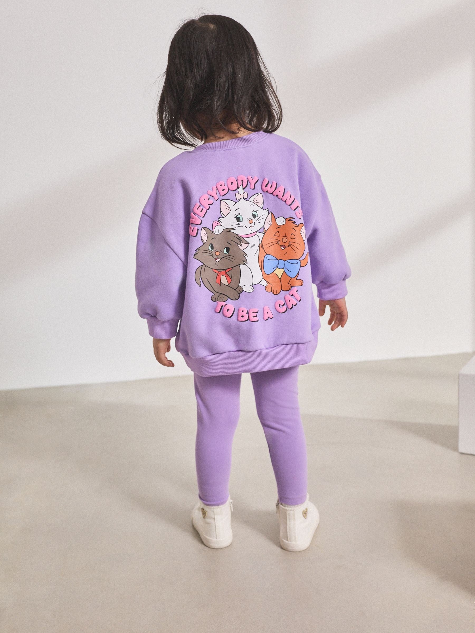 Lilac Purple Disney Aristocats Sweatshirt & Leggings Set (3mths-7yrs)