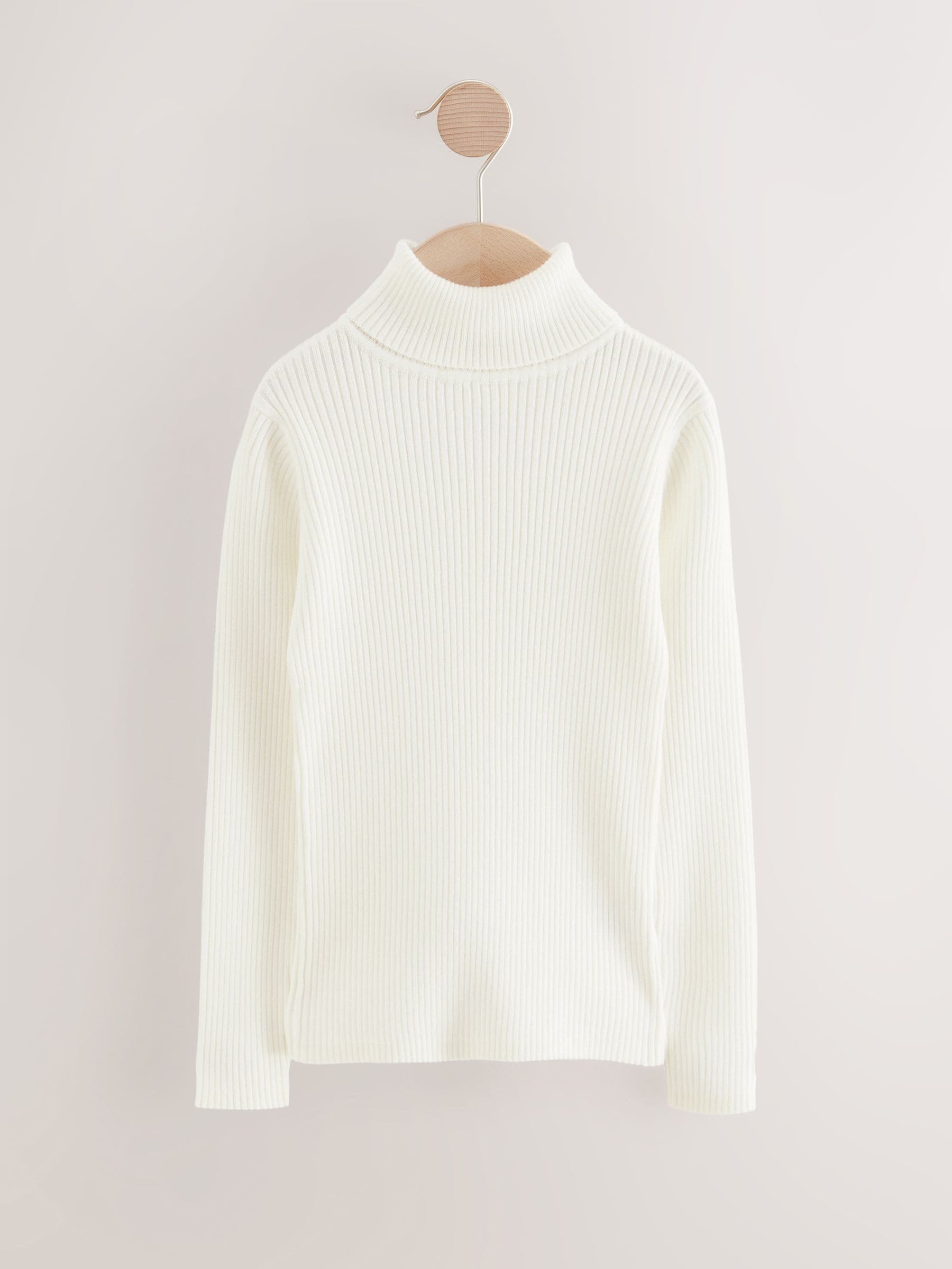 Ecru Roll Neck Knit Jumper (3-16yrs)