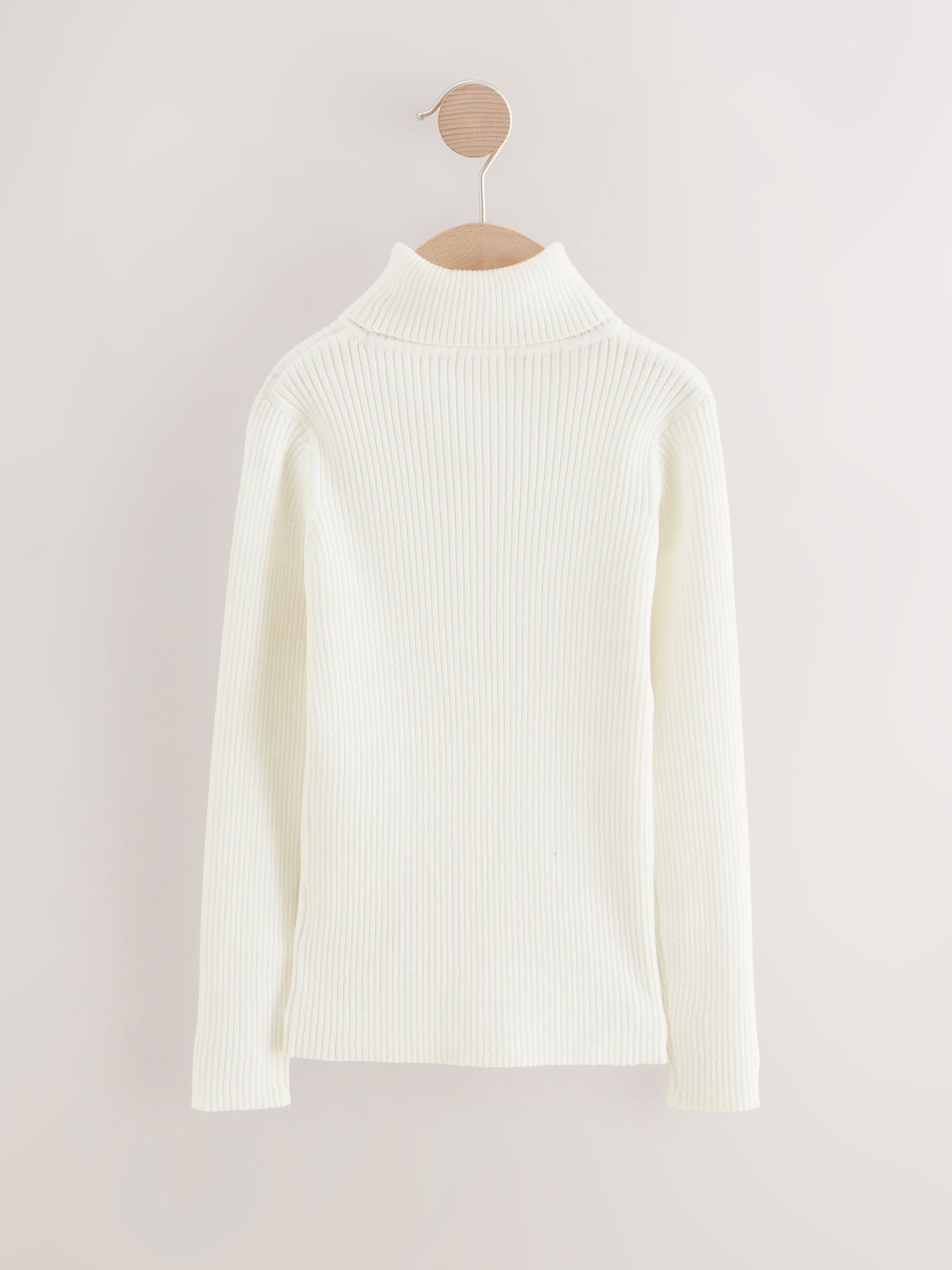 Ecru Roll Neck Knit Jumper (3-16yrs)