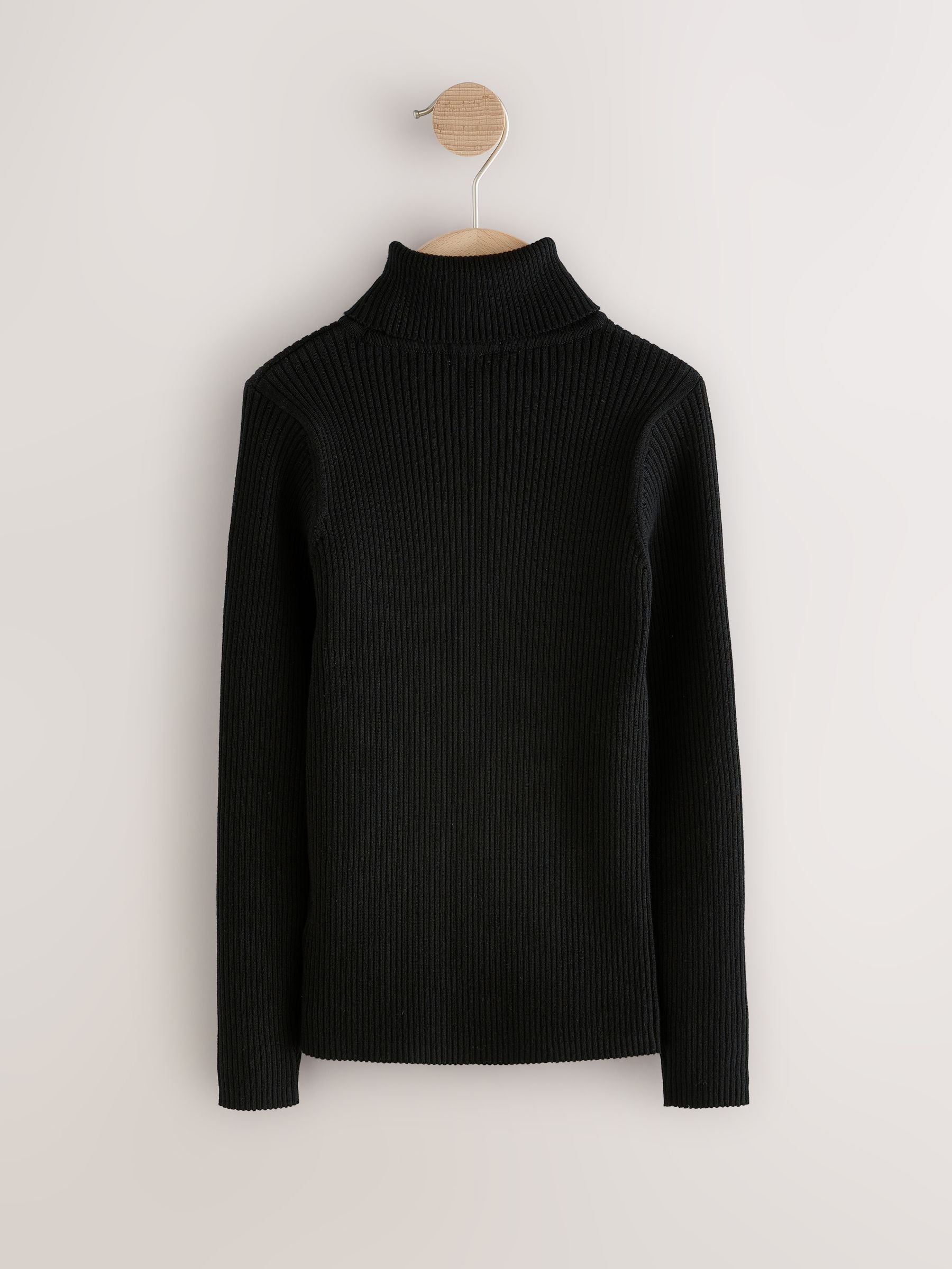 Black Roll Neck Knit Jumper (3-16yrs)