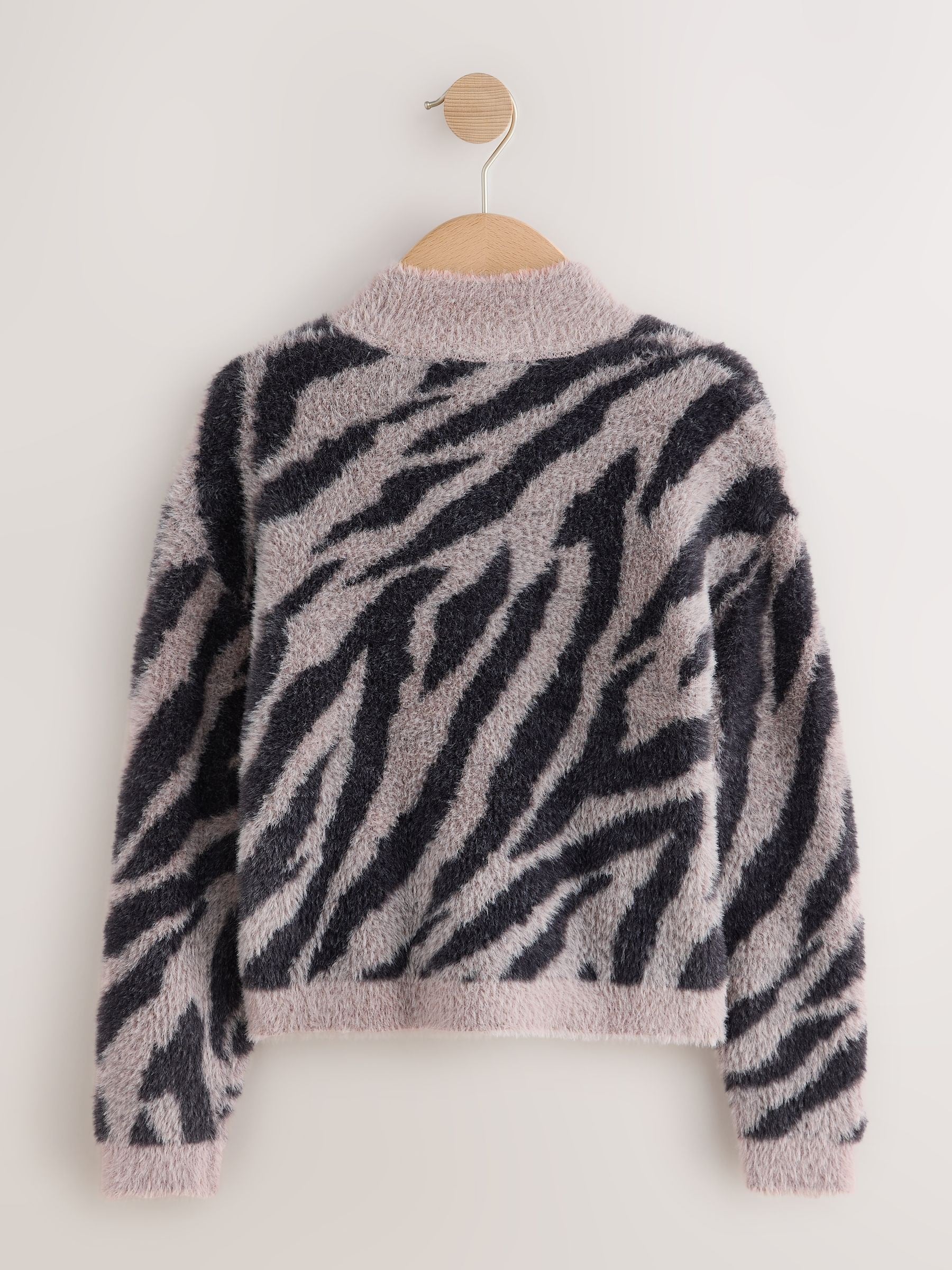 Zebra Fluffy Jumper (3-16yrs)