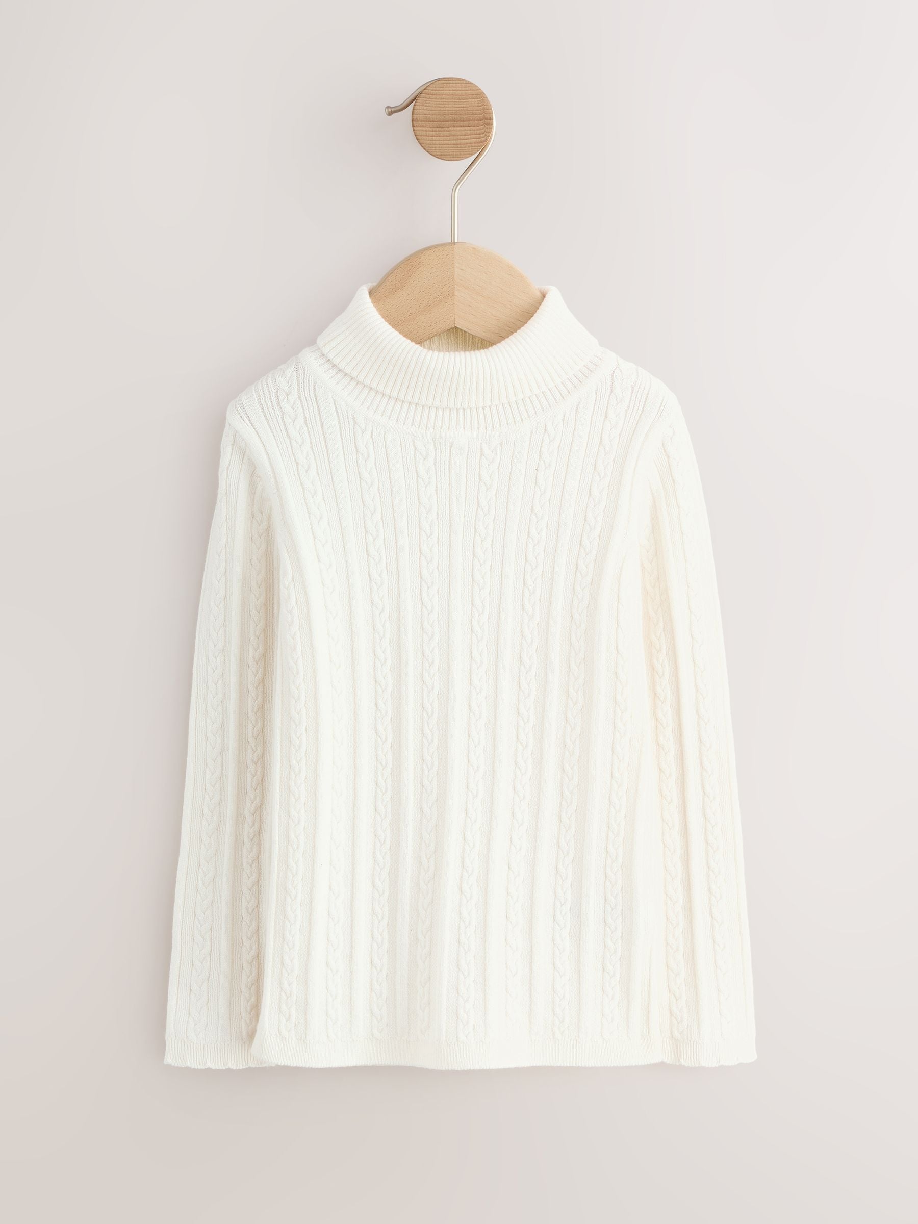 Ecru White Roll Neck Jumper (3mths-10yrs)