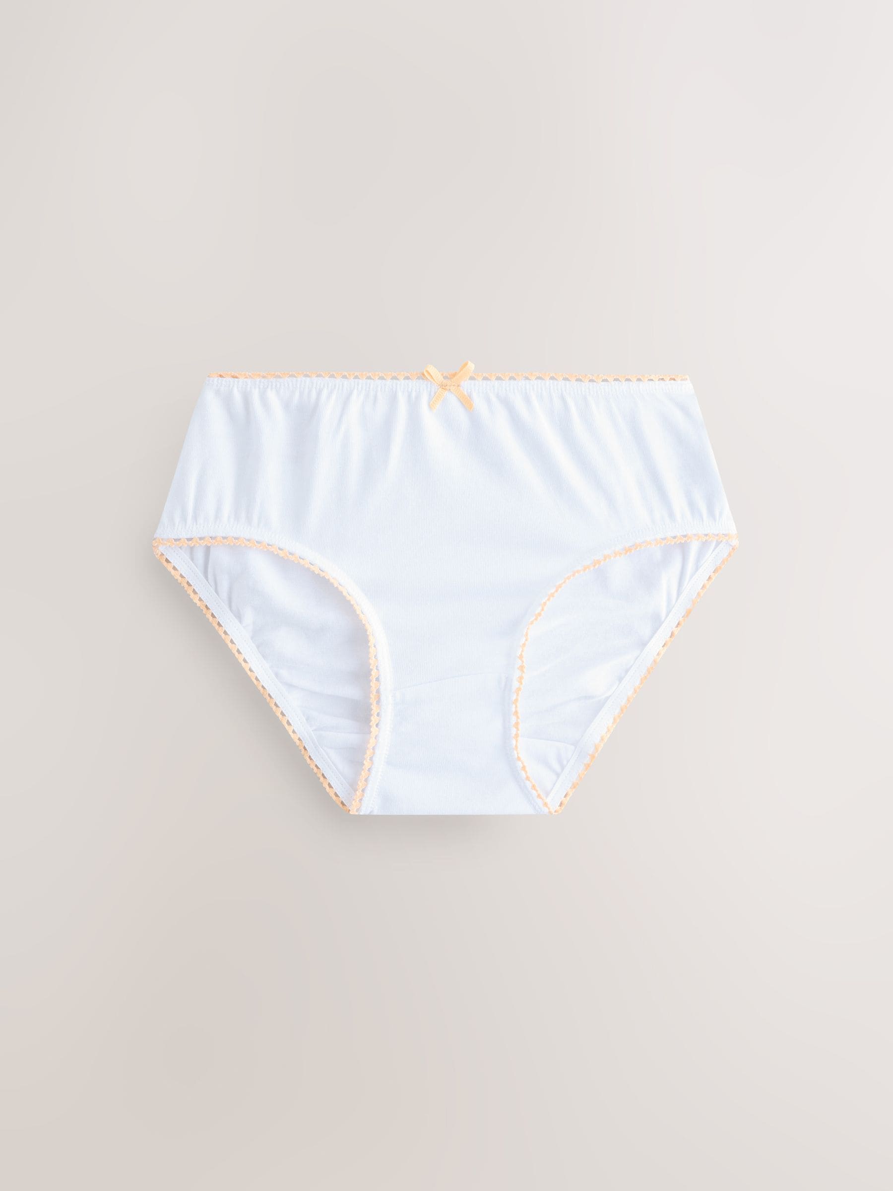 Heart Contrast Lace Briefs 10 Pack (1.5-16yrs)