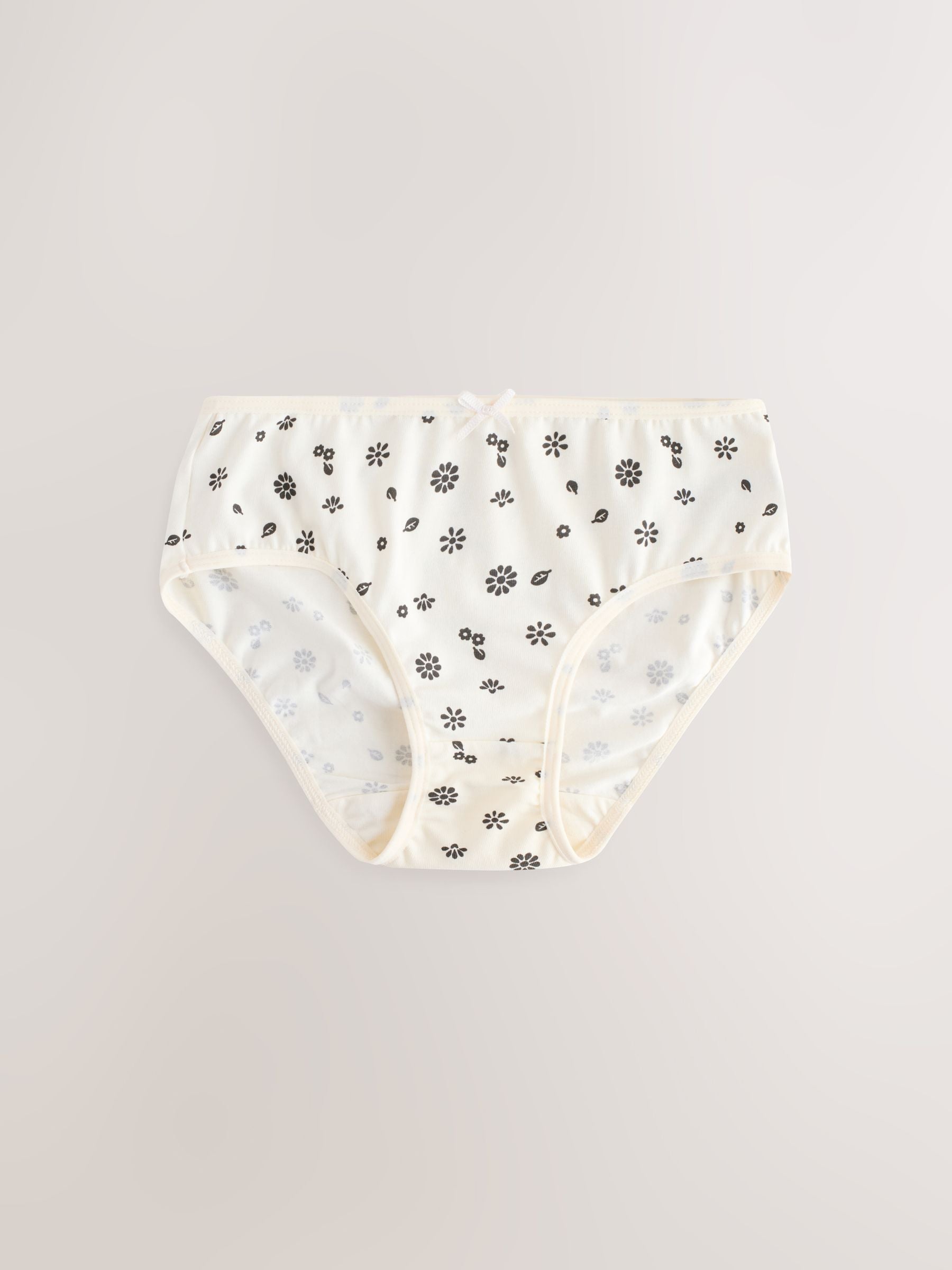 Black/White Ditsy Print Briefs 5 Pack (1.5-16yrs)