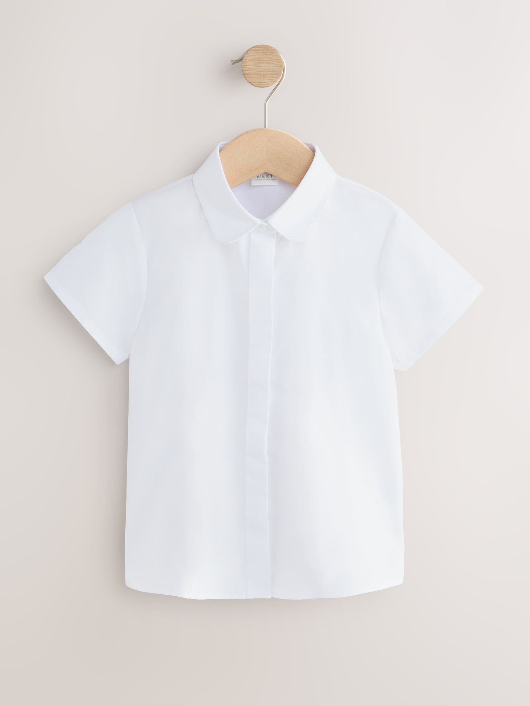 White Short Sleeve Fitted School Shirts 5 Pack (3-18yrs)