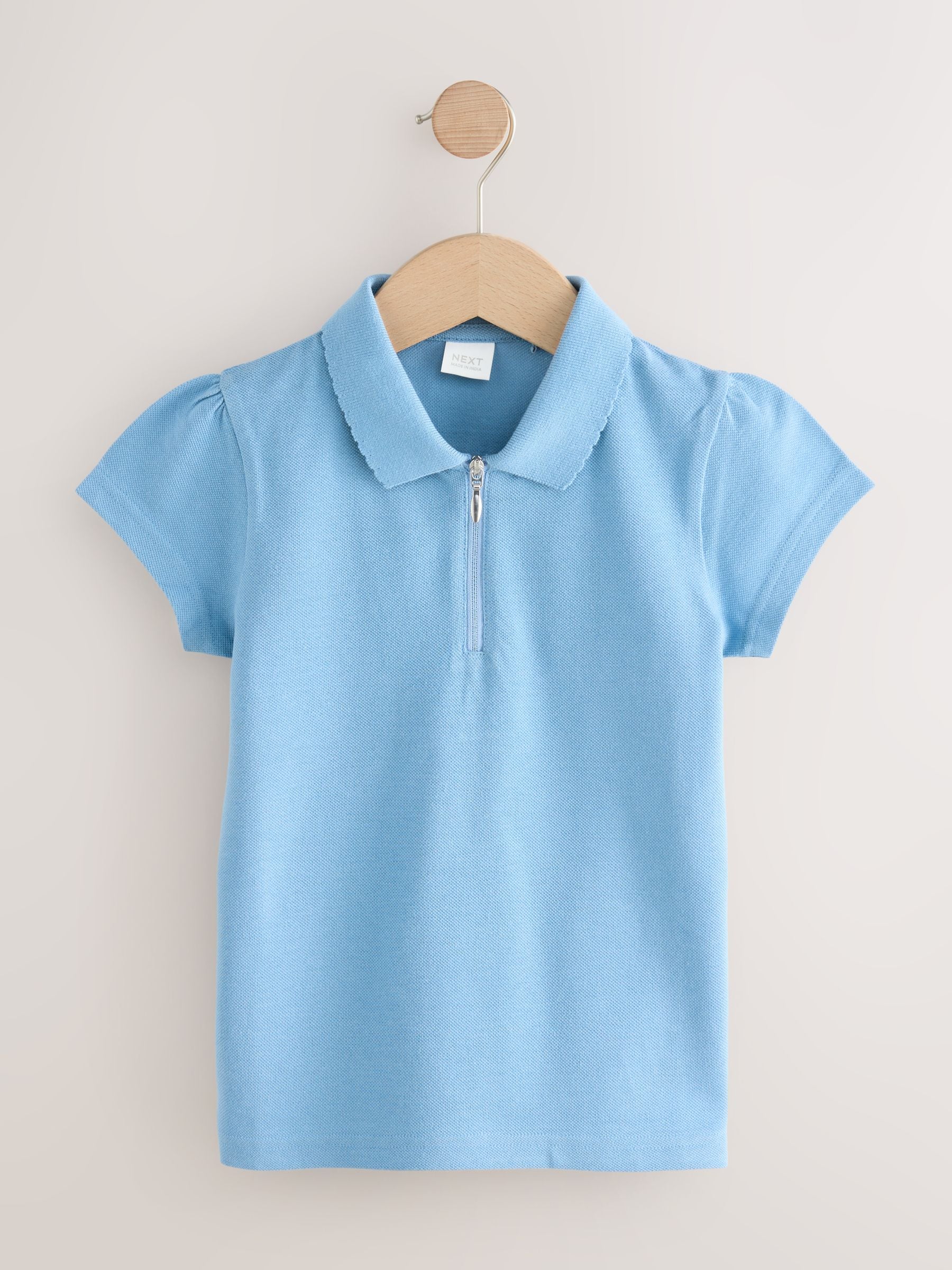 Blue 2 Packs Zip Polo Shirts (3-16yrs)