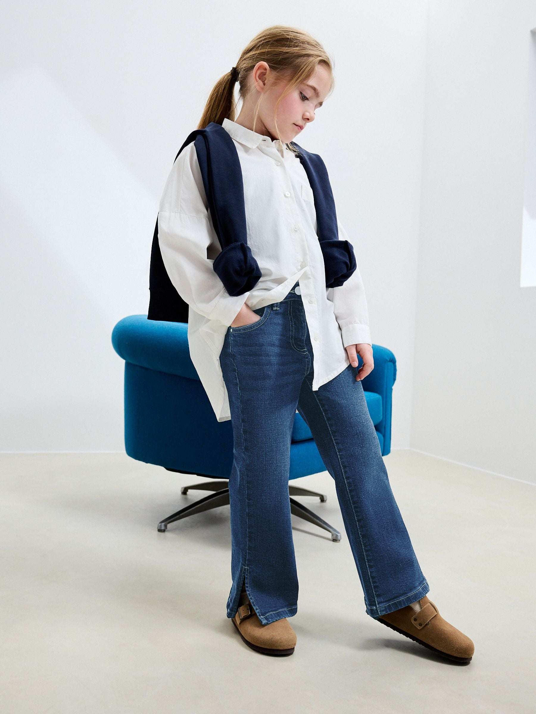 Dark Blue Flare Jeans (3-16yrs)