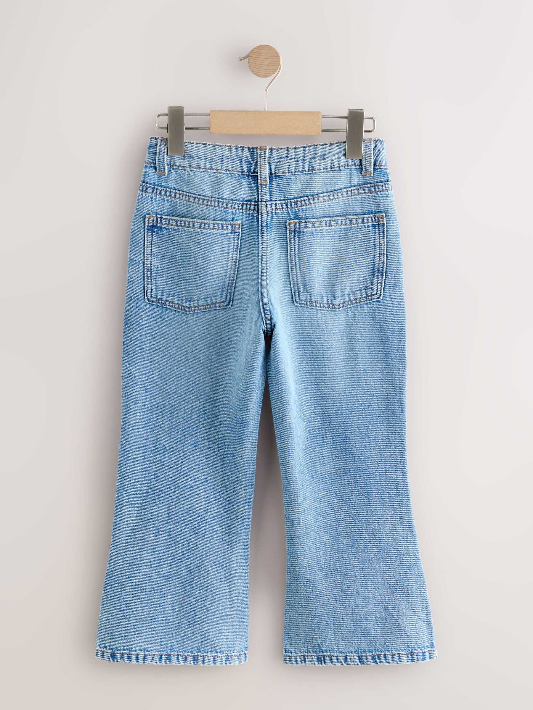 Light Blue Denim Floral Embellished Flare Jeans (3-16yrs)