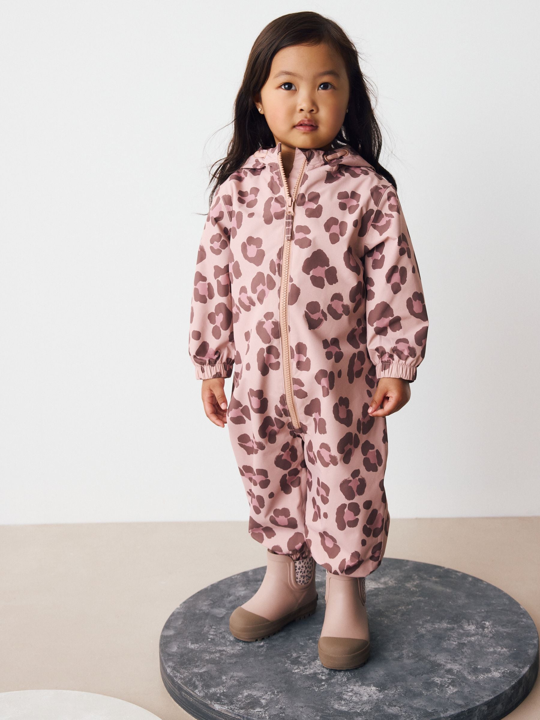Brown Waterproof Printed Puddlesuit (3mths-7yrs)