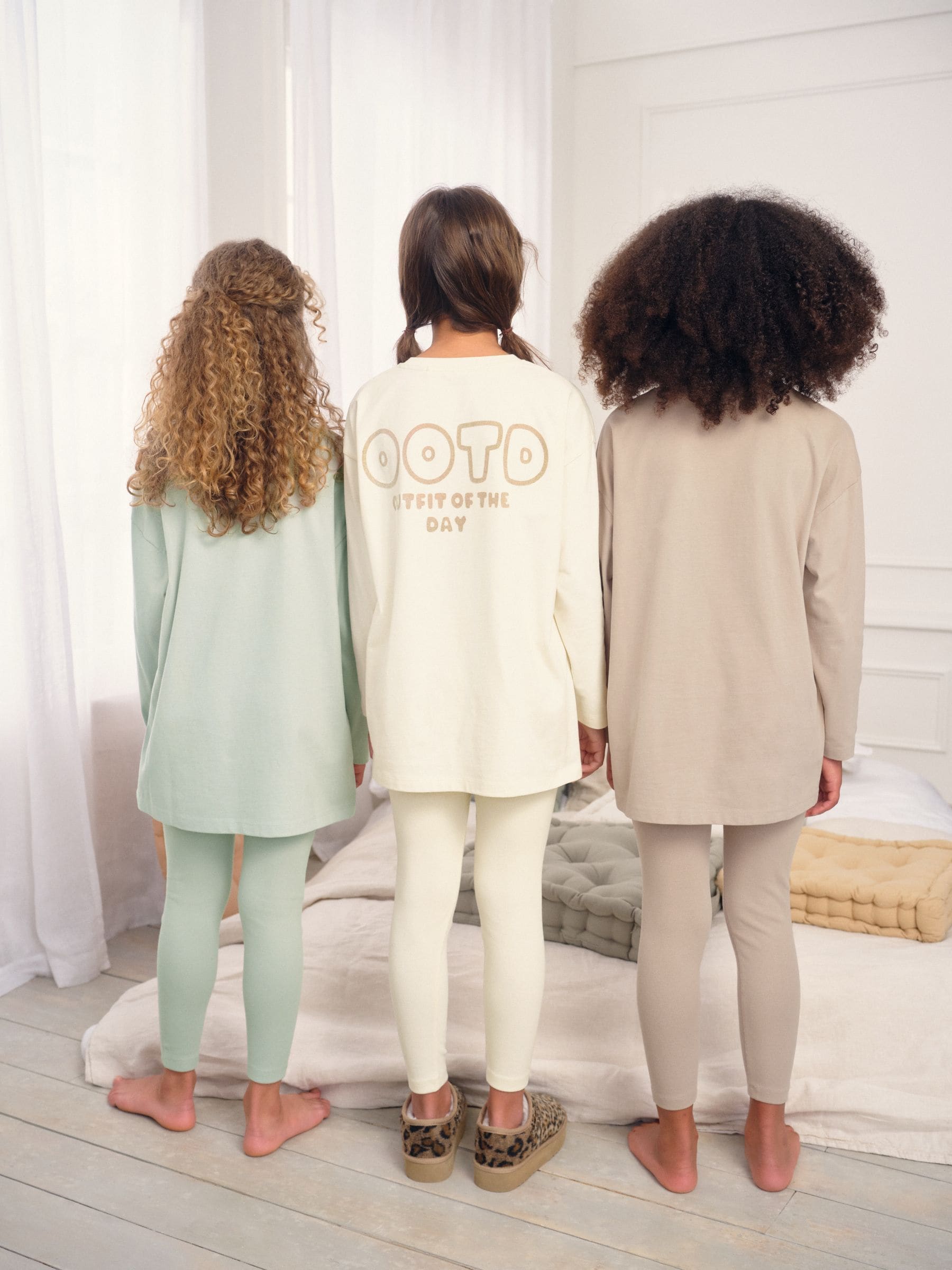 Neutral Slogan Legging Pyjamas 3 Pack (3-16yrs)