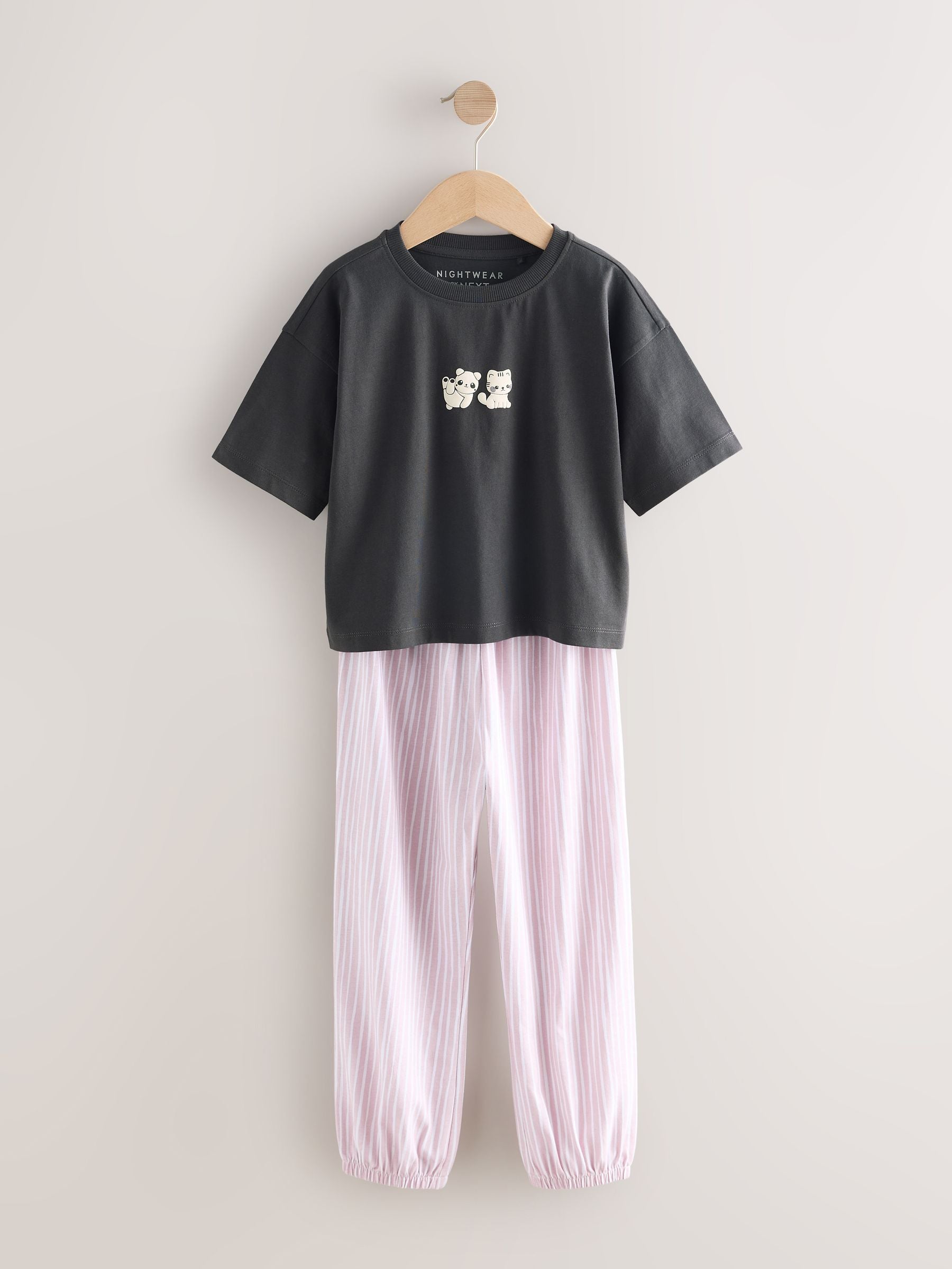 Black/White Panda Print Jogger Pyjamas 3 Pack (3-16yrs)