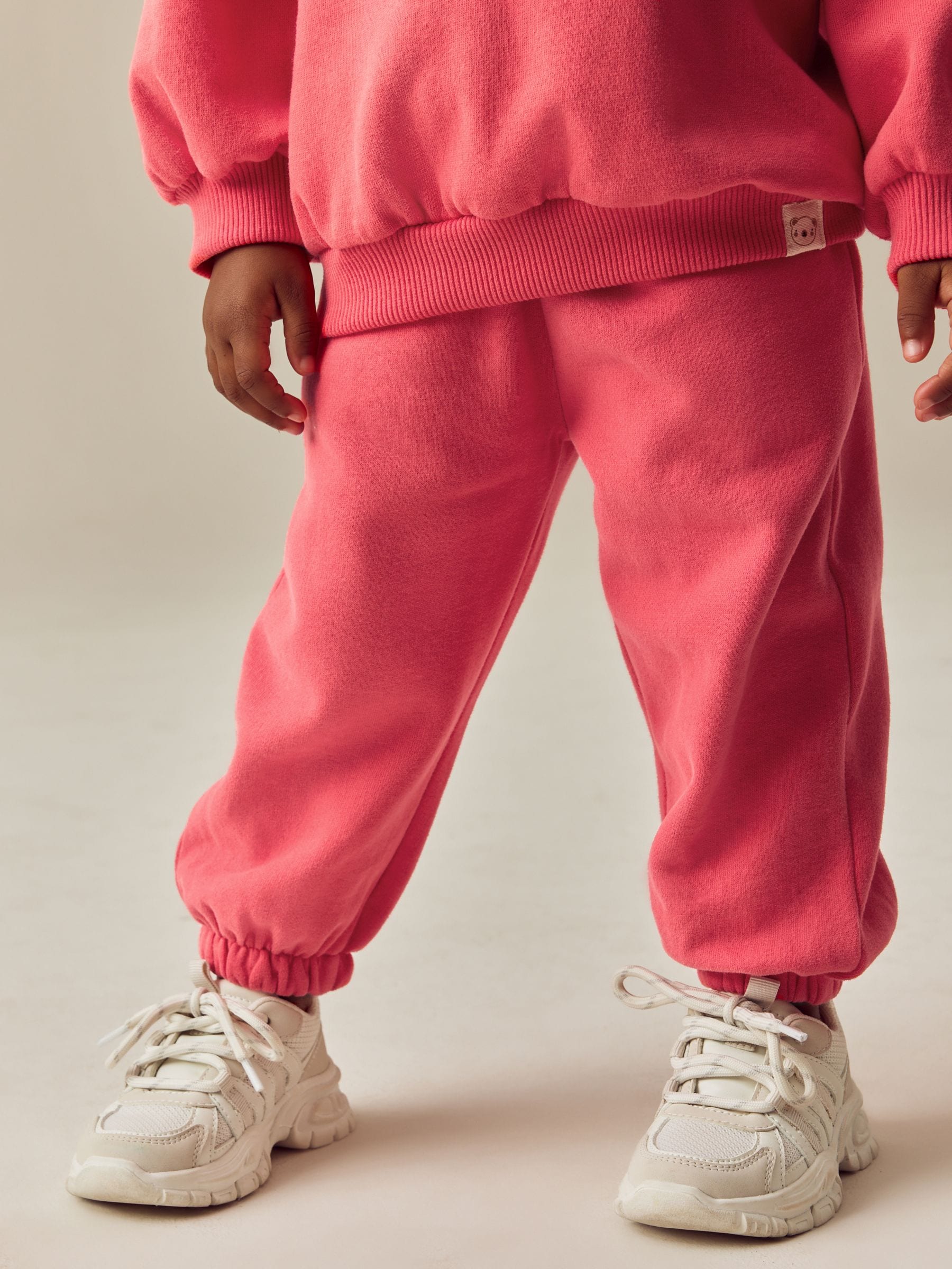 Coral Red Cuffed Sweat Joggers (3mths-7yrs)