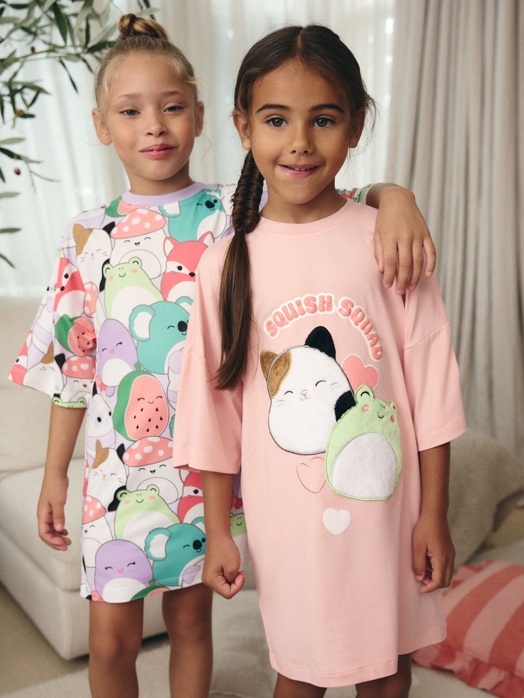 Pink/Purple Squishmallows License Nighties 2 Pack (5-14yrs)