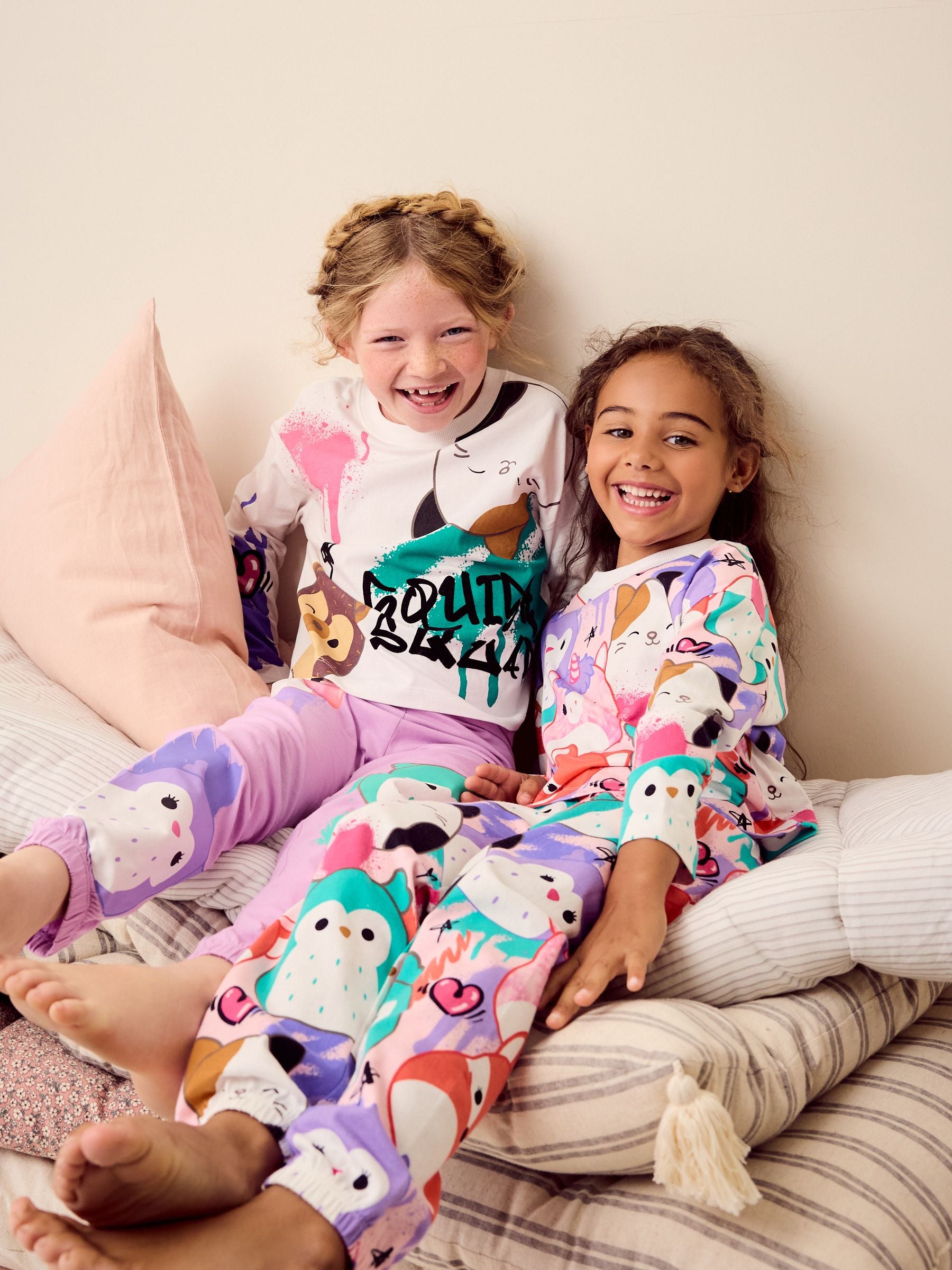White/Pink/Purple License Squishmallows Pyjamas 2 Pack (5-14yrs)