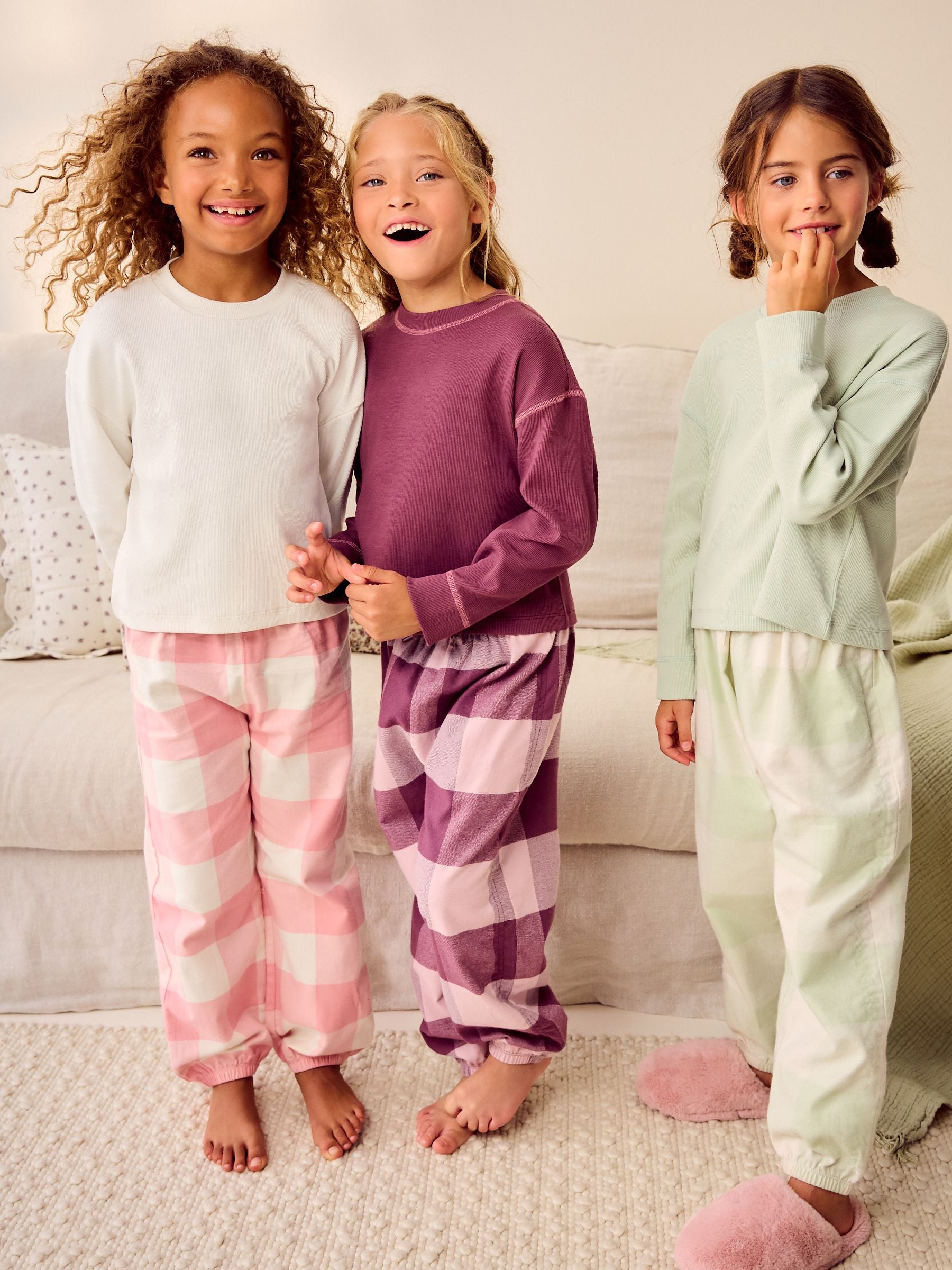 Green/Purple Woven Joggers Pyjamas 3 Pack (3-16yrs)