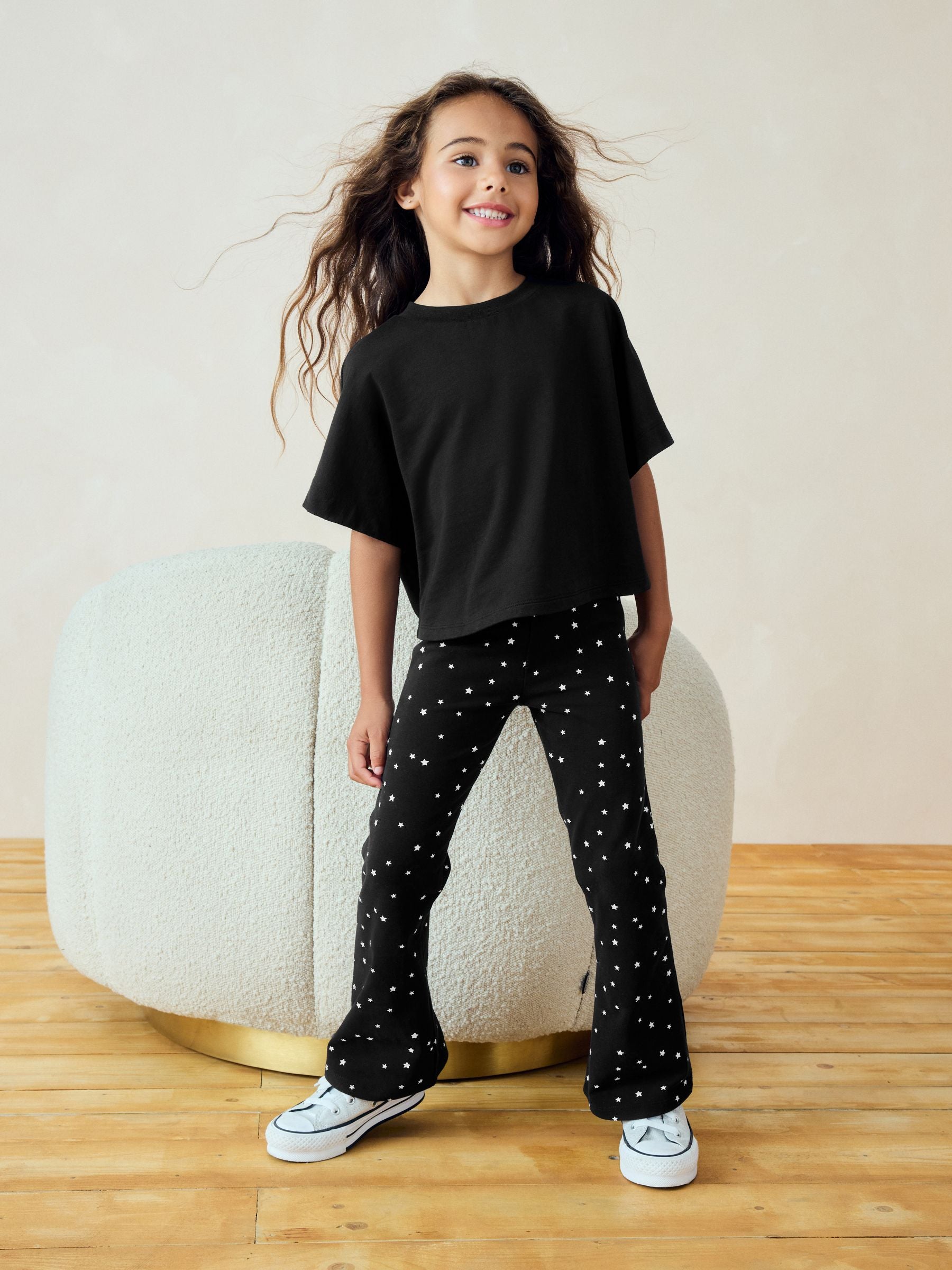 Black Star 1 Pack Flare Leggings (3-16yrs)