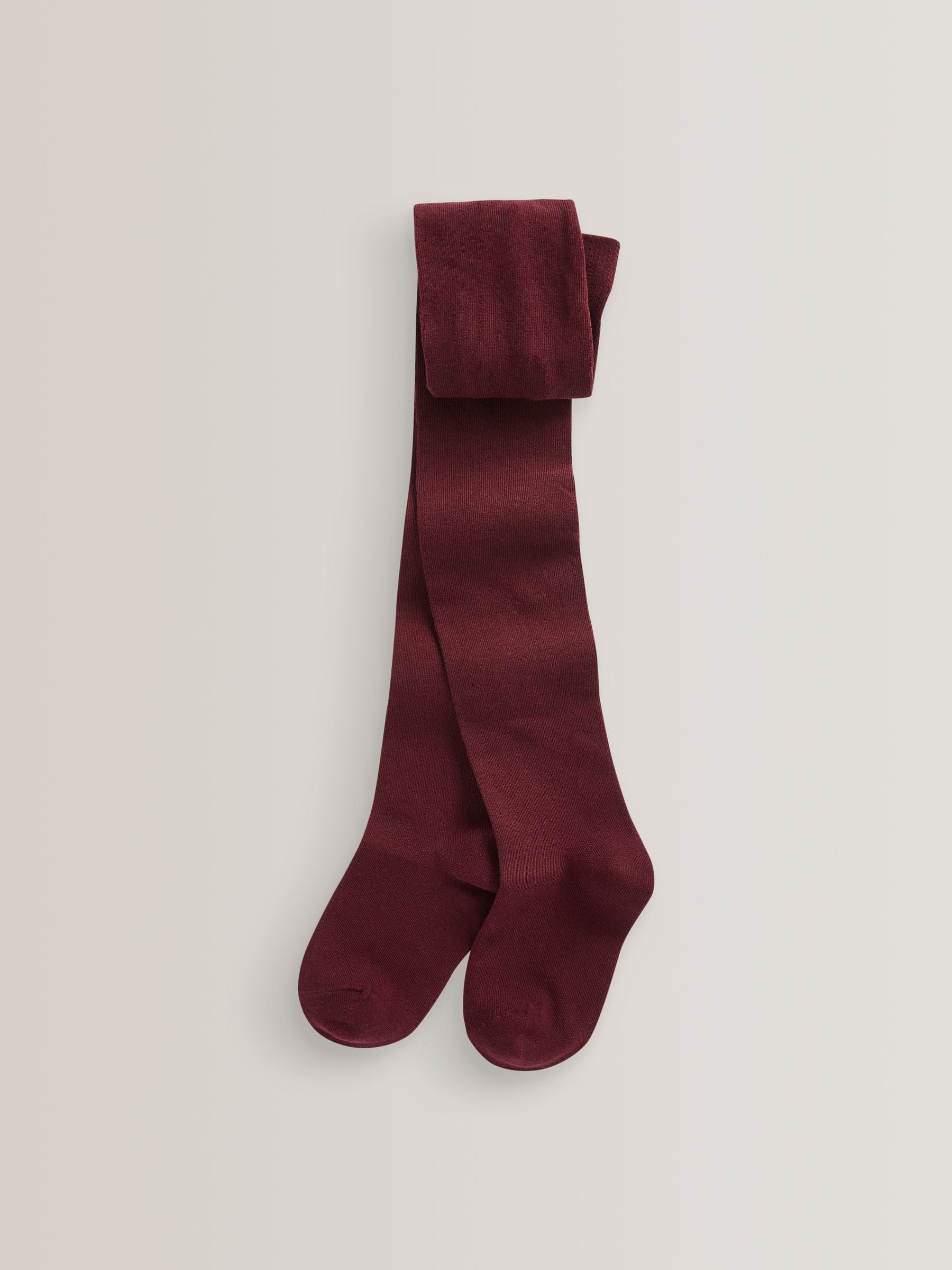 Burgundy Red Regular Length 3 Pack Cotton Rich School Tights