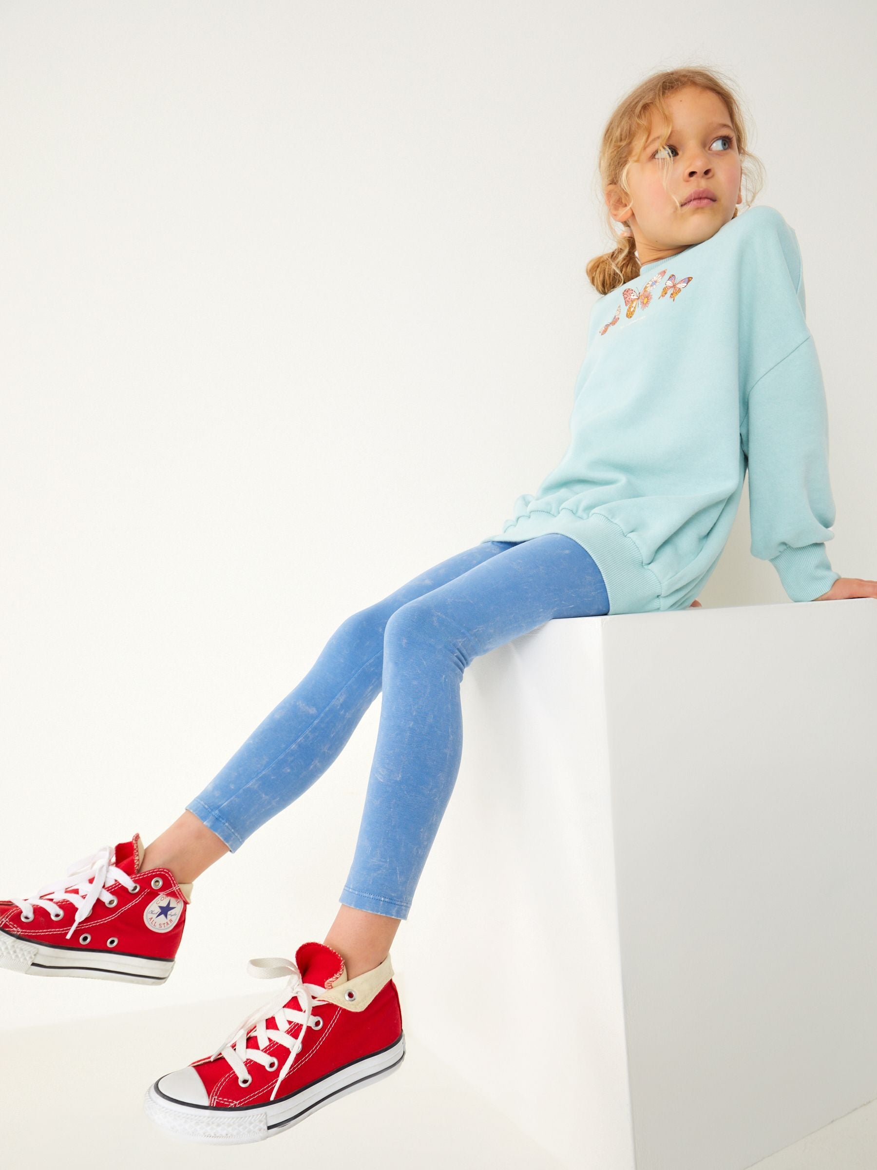 Light Blue Denim Leggings (3-16yrs)