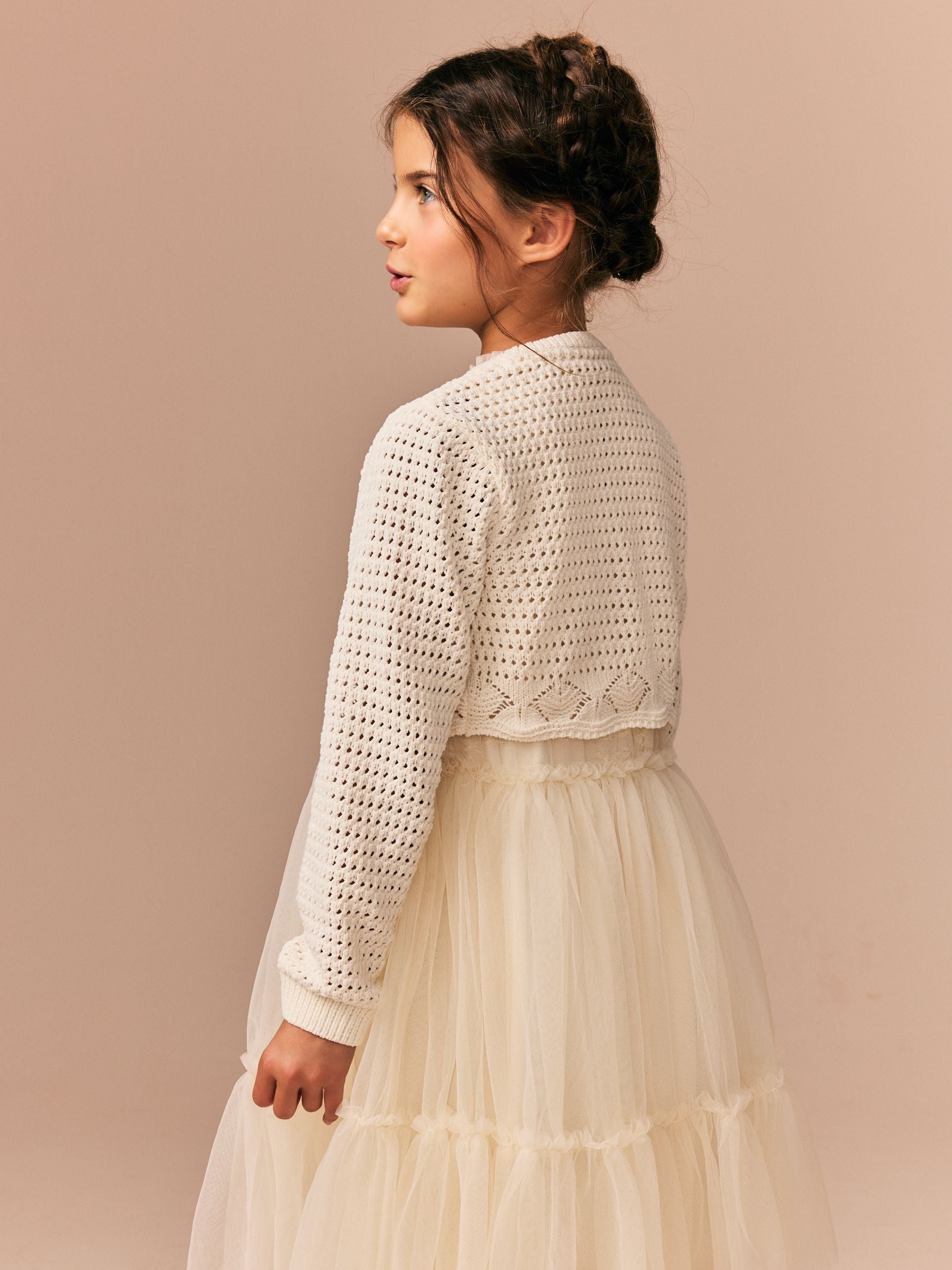 Ecru Knitted Cardigan (3-16yrs)