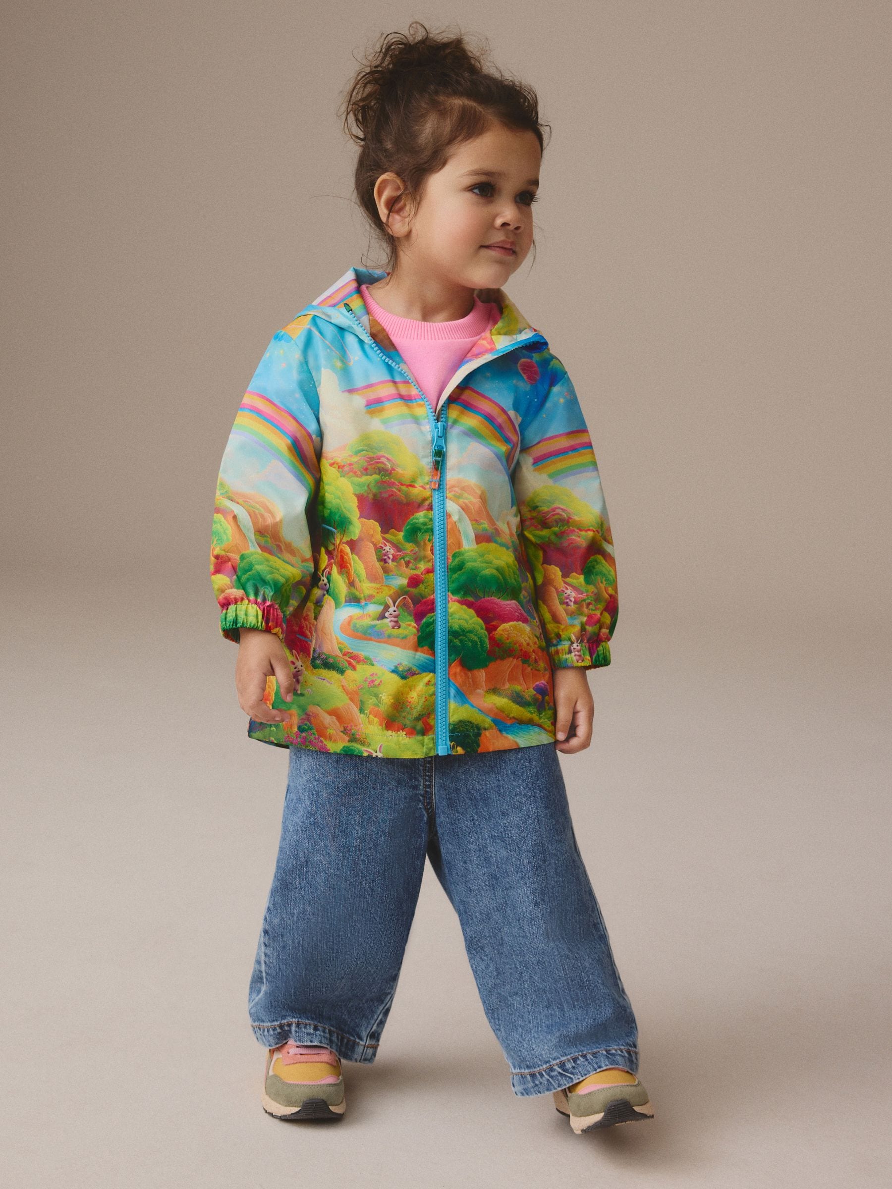 Rainbow Scene Shower Resistant Cagoule Jacket (3mths-7yrs)