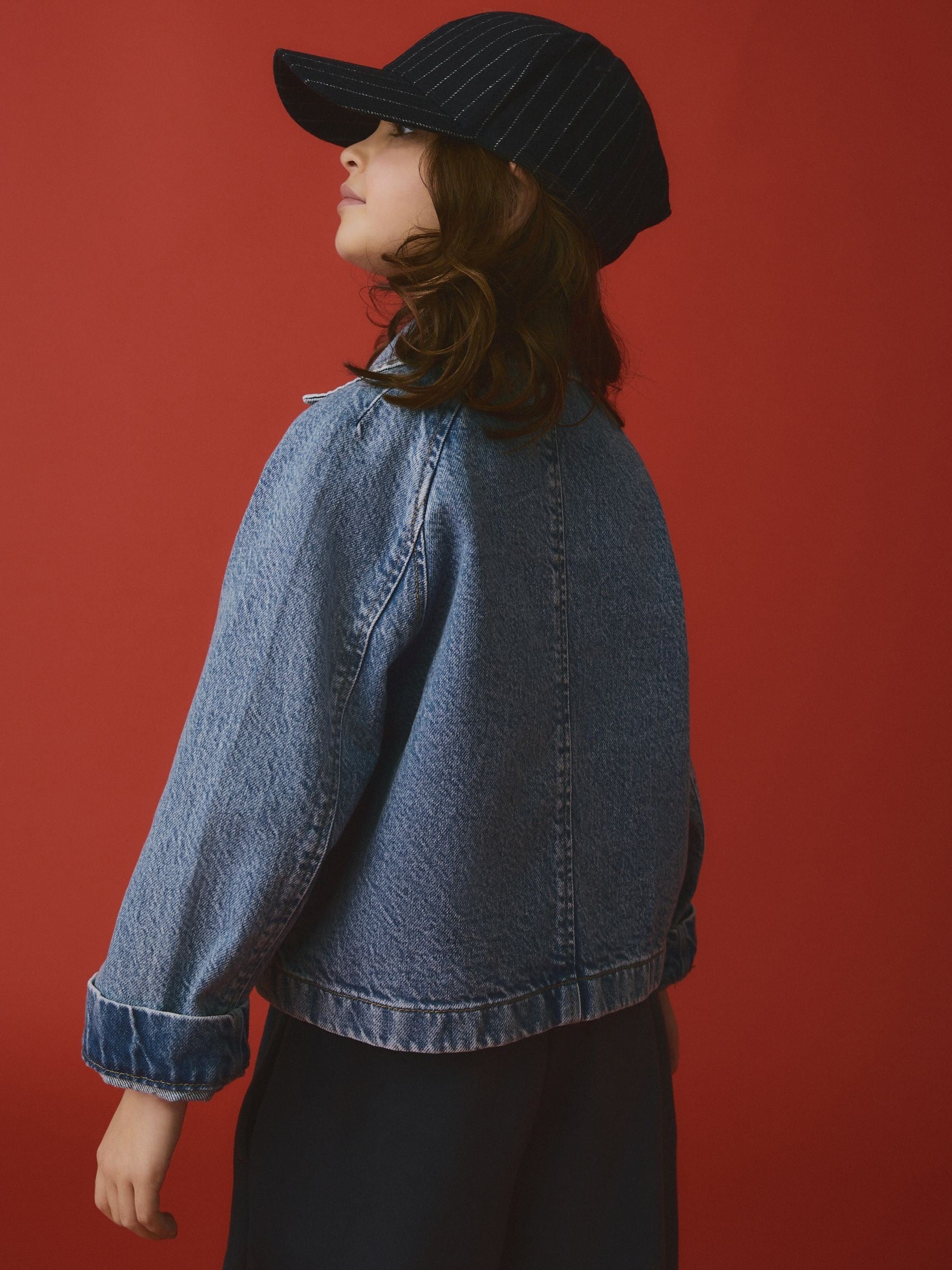 Mid Blue Denim 100% Cotton Trench Jacket (3-16yrs)