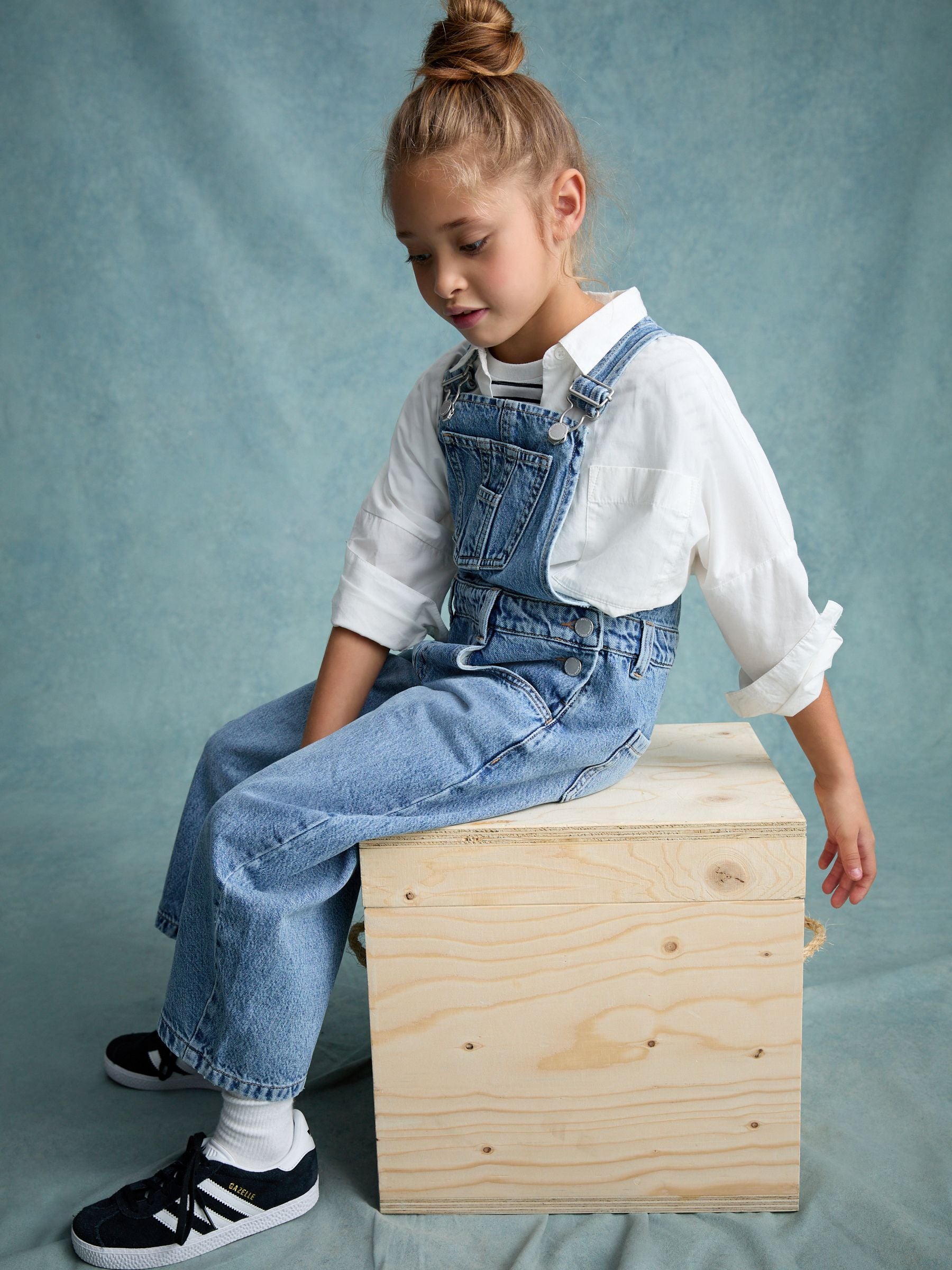 Denim Barrel 100% Cotton Dungarees (3-16yrs)
