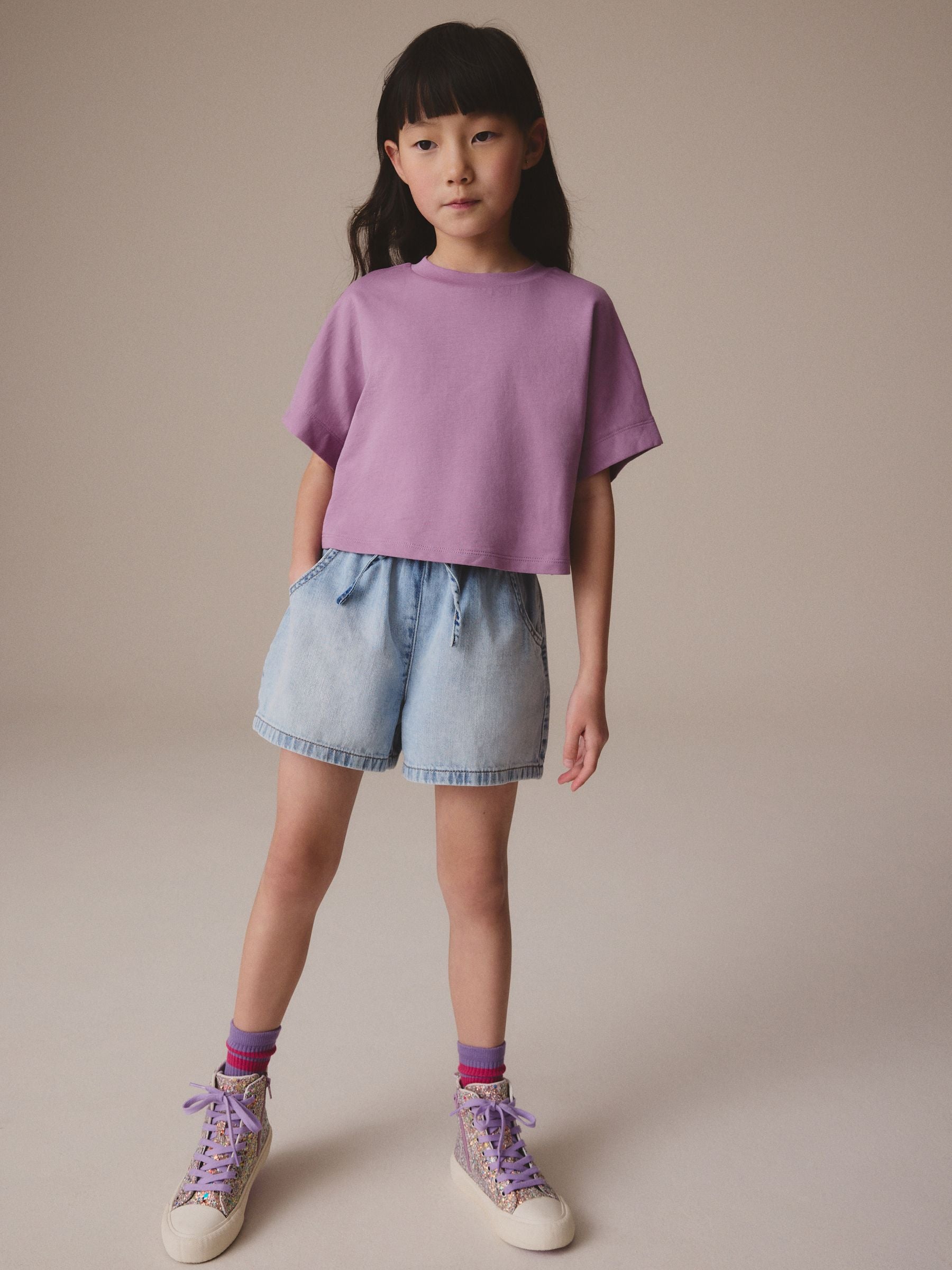 Light Blue Denim Shorts (3-16yrs)