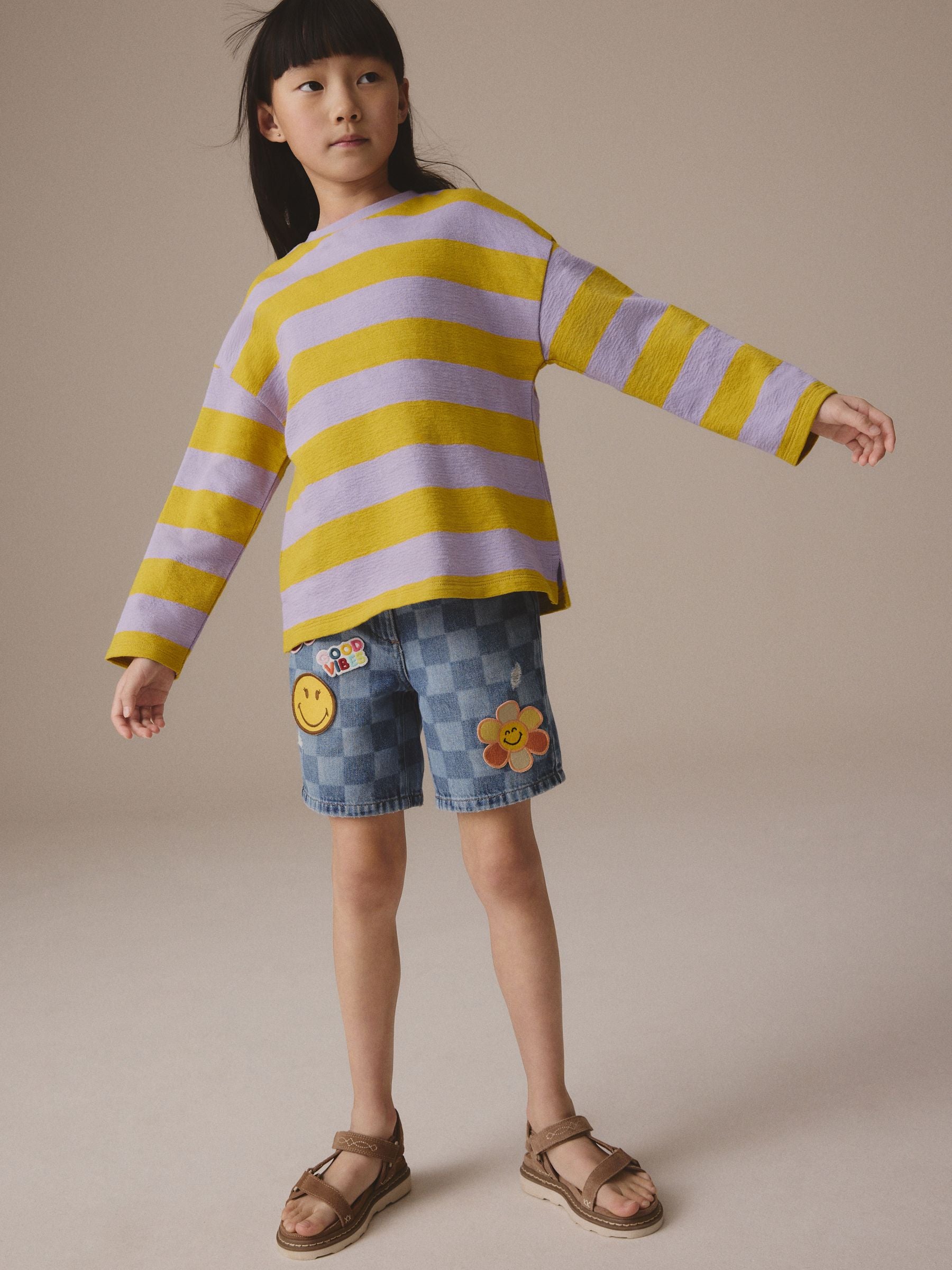 Mid Blue SmileyWorld® Shorts (3-16yrs)