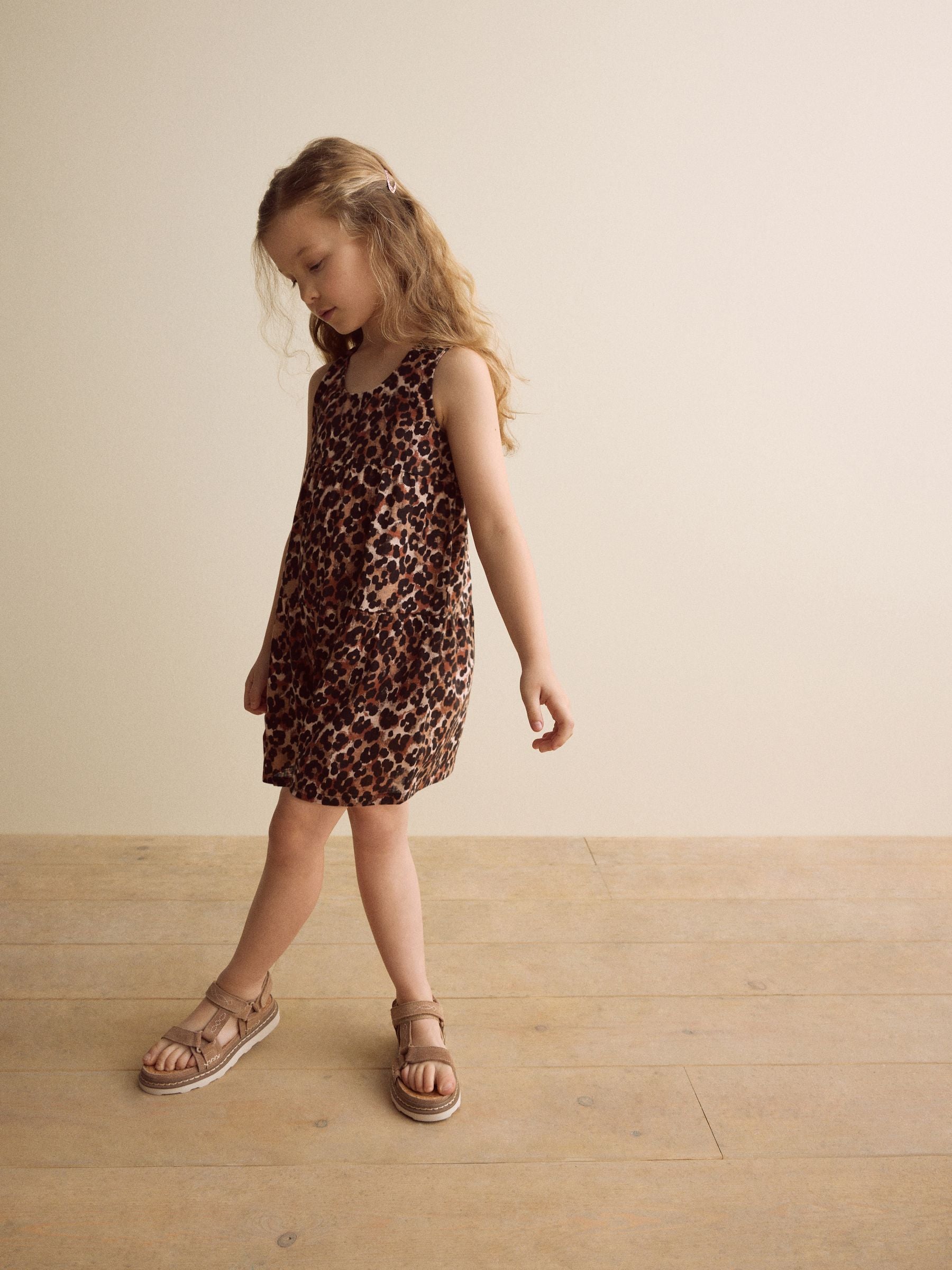Animal Leopard Print 100% Cotton Playsuit (3-16yrs)