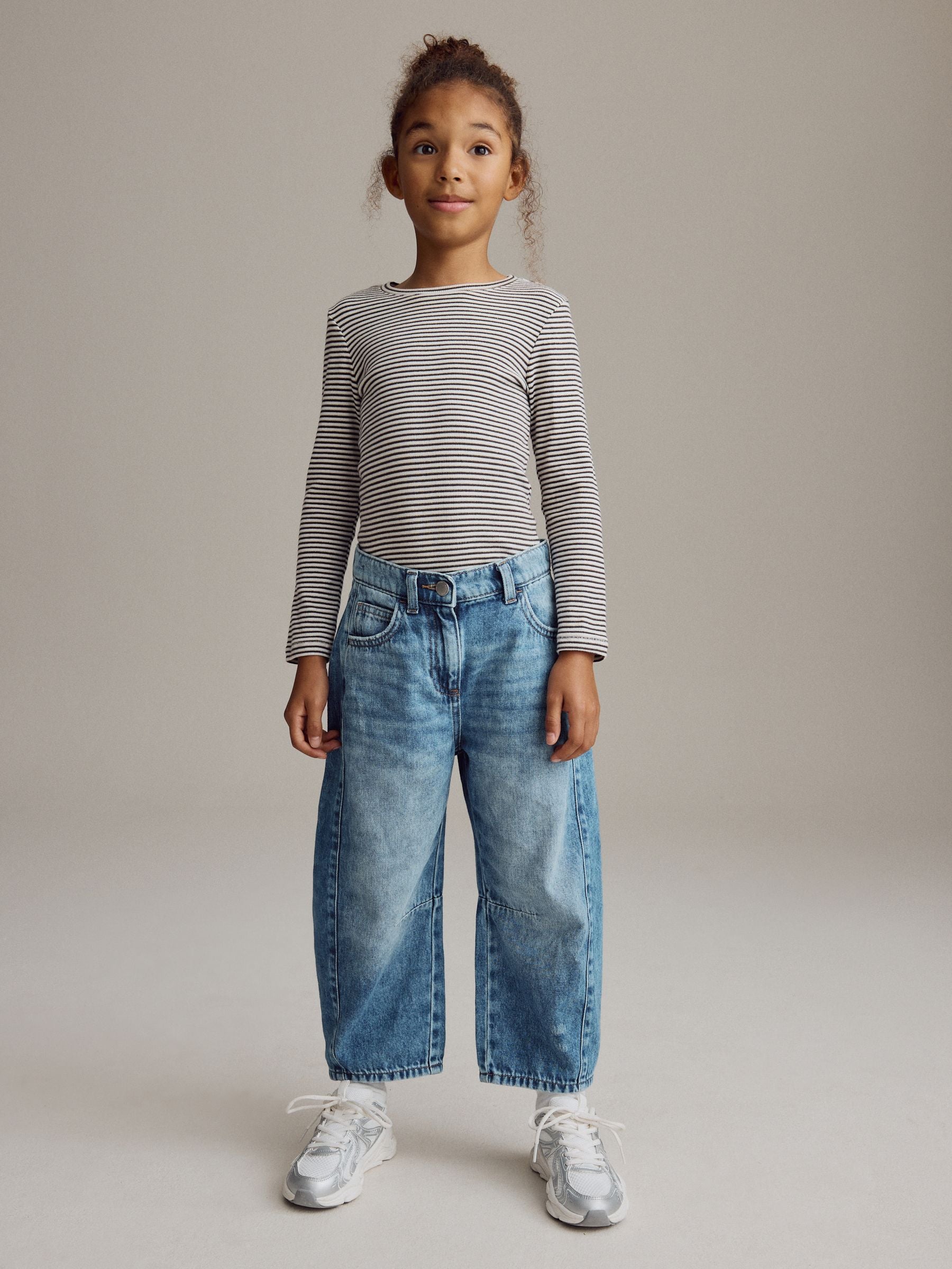 Mid Blue Denim Volume Barrel Jeans (3-16yrs)