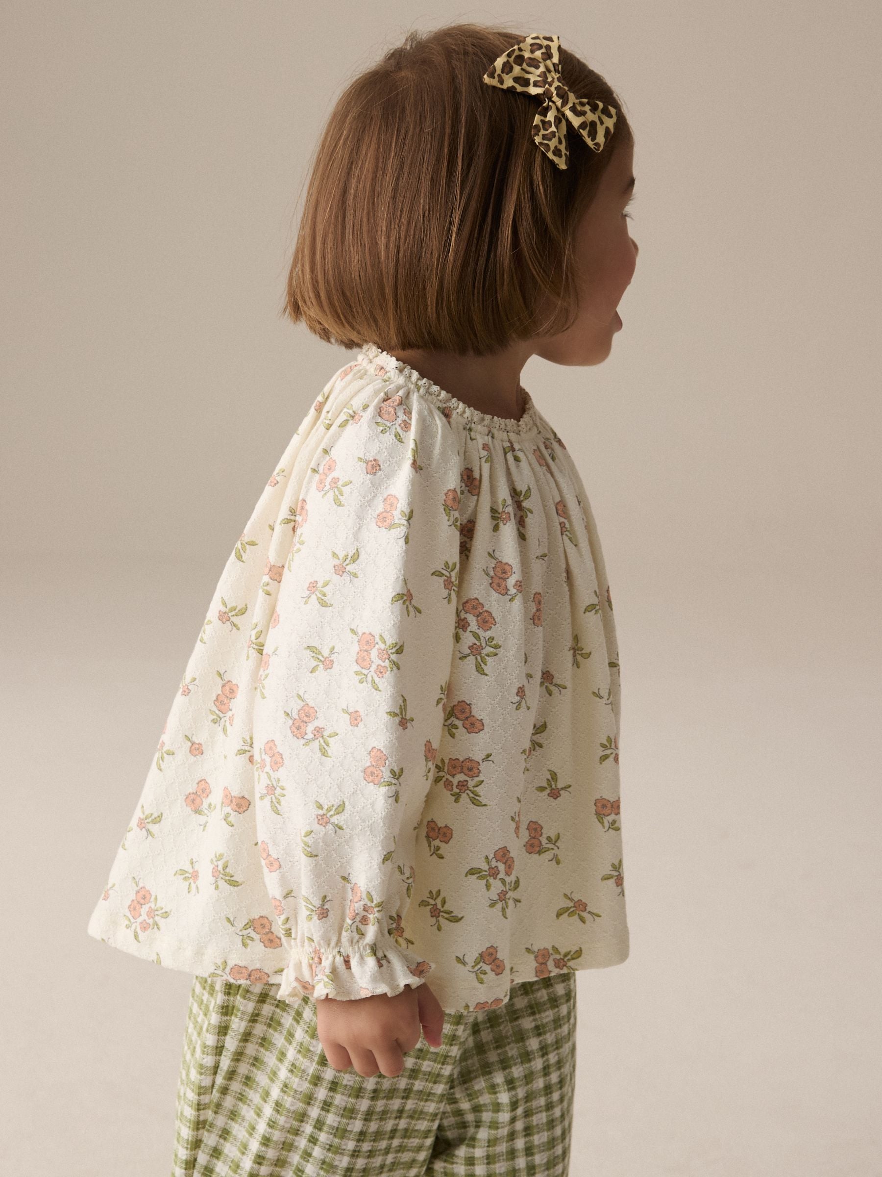 Green Gingham Wide Leg Trousers (3mths-7yrs)